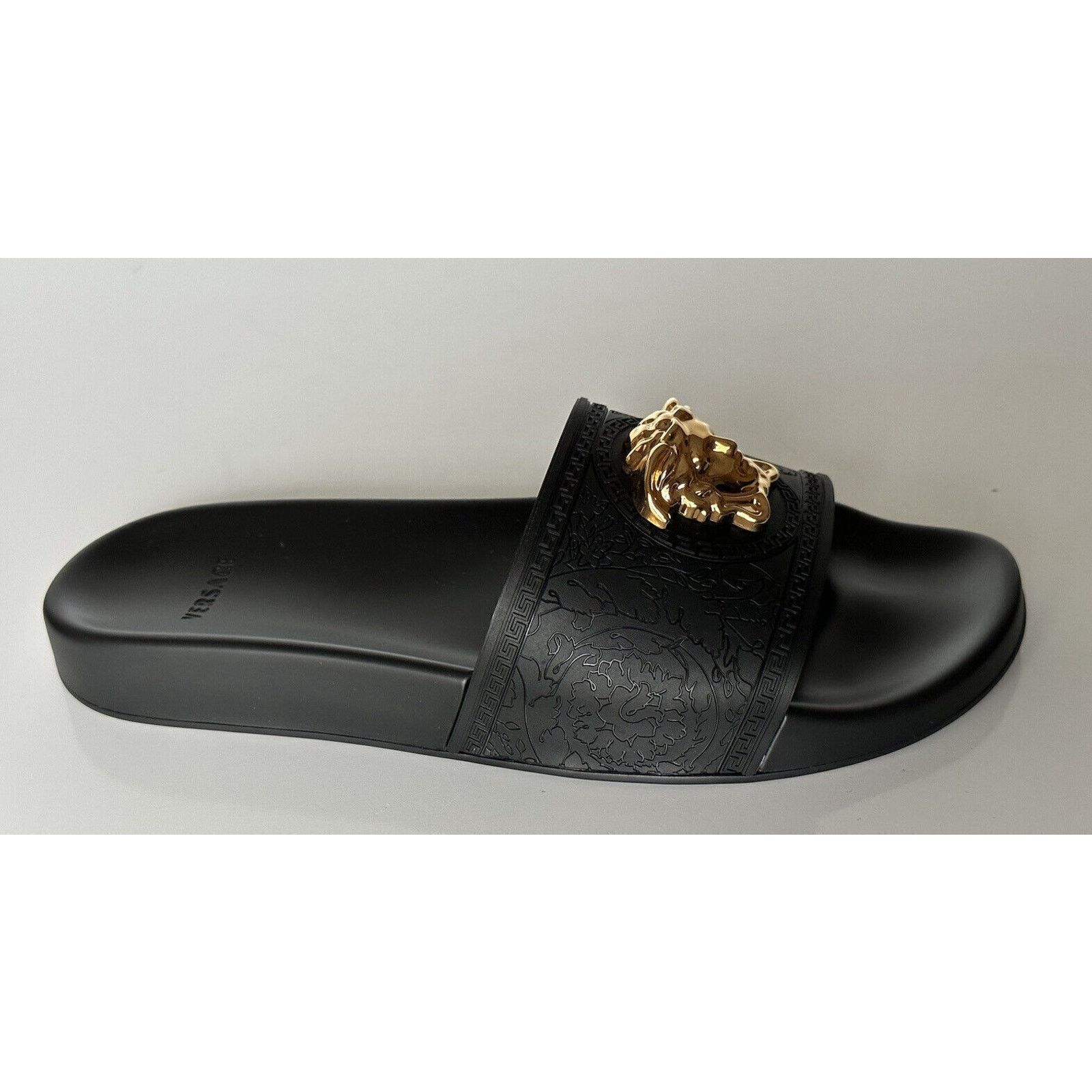 Versace Versace Gold Medusa Head Sandals Black 9 US (39 Euro) IT NIB Size US 9 / IT 39 - 2 Thumbnail