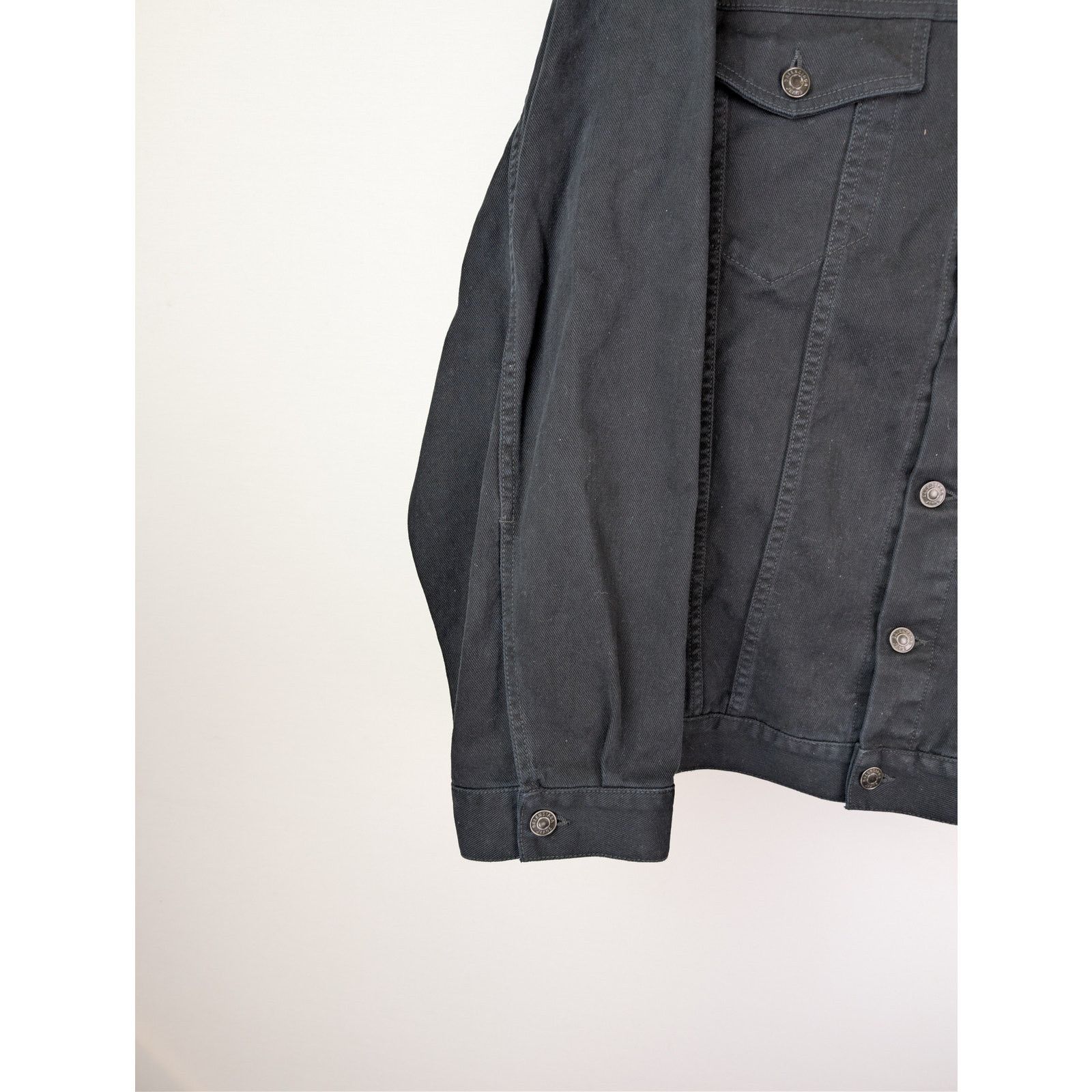 Balenciaga o1rshd1 Soft Black Left Hand Denim Jacket in Black Size US L / EU 52-54 / 3 - 7 Thumbnail