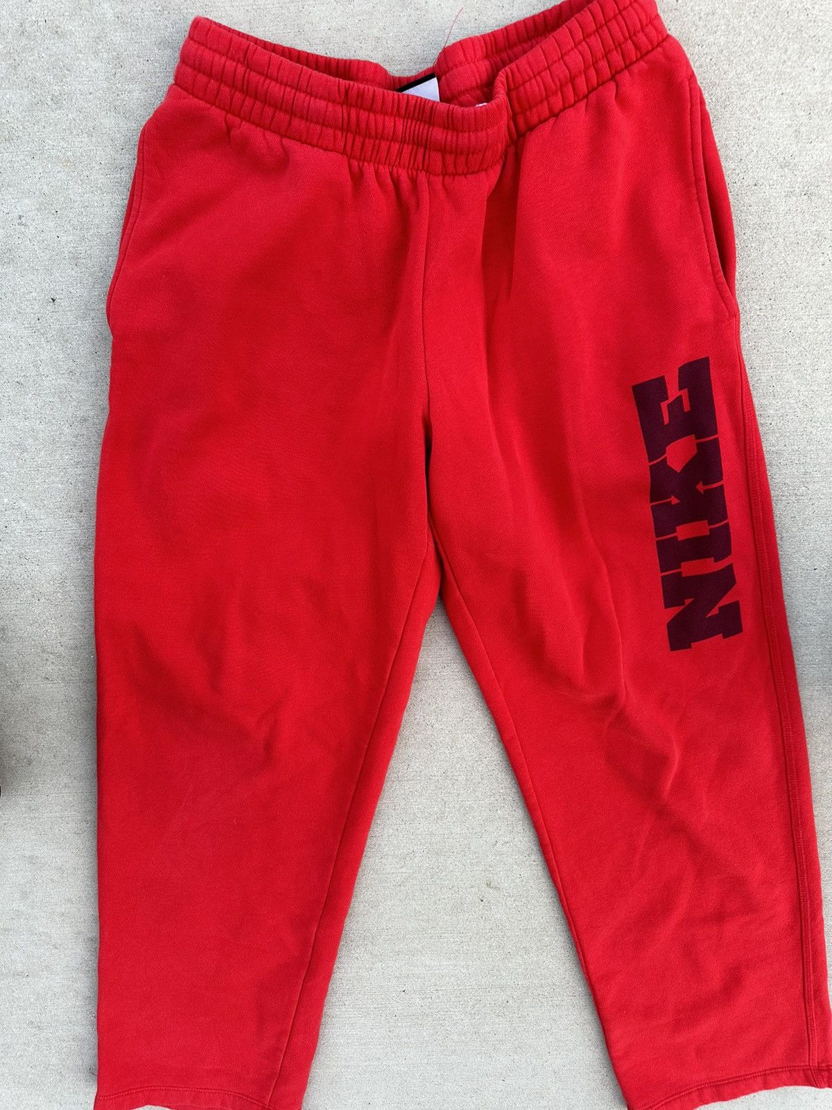 Nike × Vintage Vintage red Nike Y2K Sweatpants Size US 32 / EU 48 - 2 Thumbnail