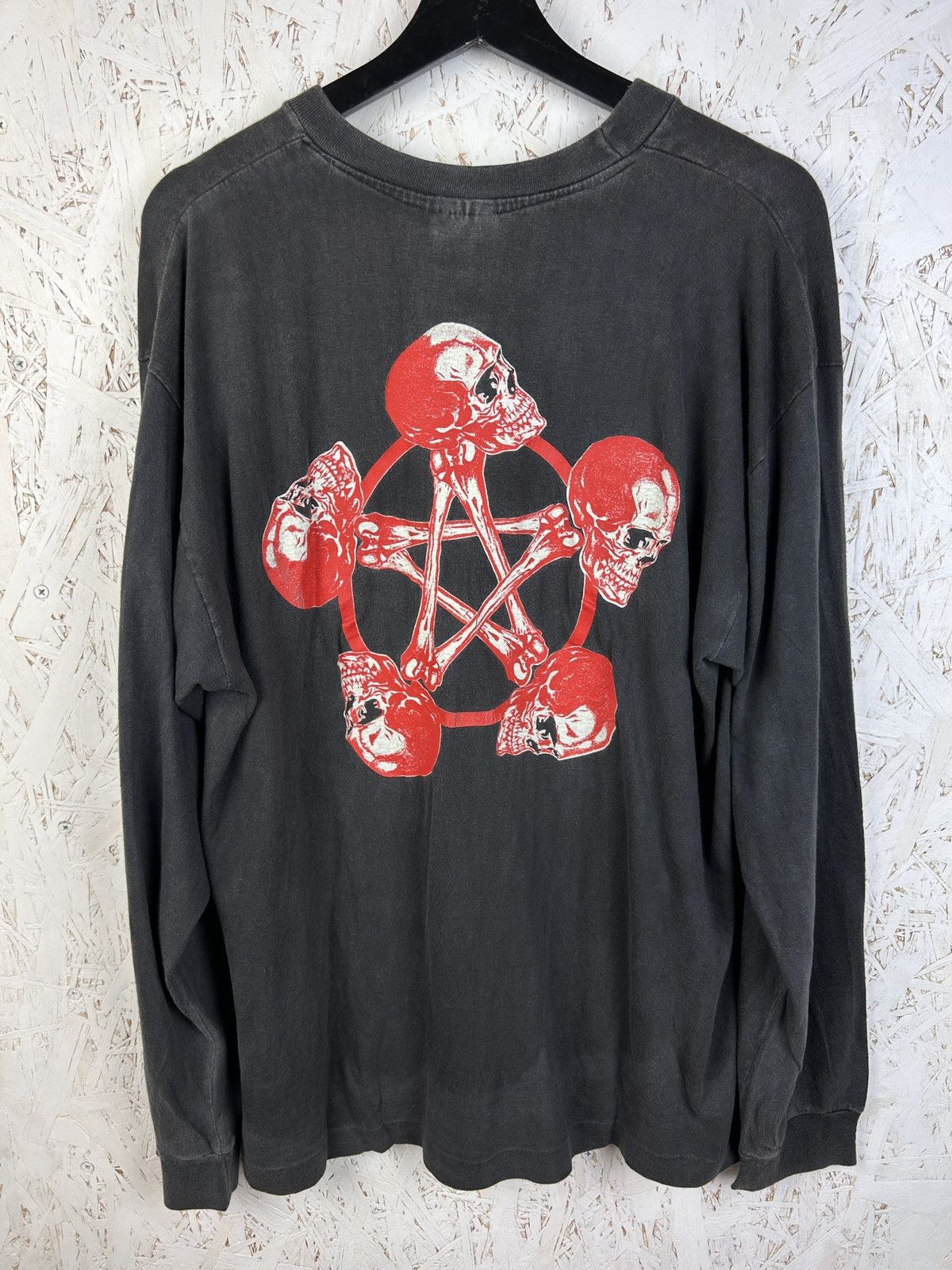Band Tees 90s Vintage Slayer Spiral Designs Licensed Faded Long Sleeve Size US XL / EU 56 / 4 - 6 Thumbnail