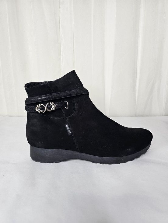 Mephisto MEPHISTO Azzura Black Suede Ankle Booties Soft-Air Wedge Size US 10 / IT 40 - 1 Thumbnail