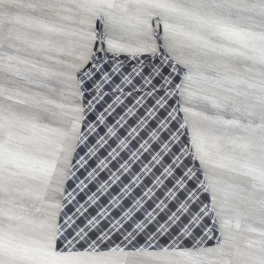 Designer Black White Babydoll Flannel Mini Size M / US 6-8 / IT 42-44 - 2 Thumbnail