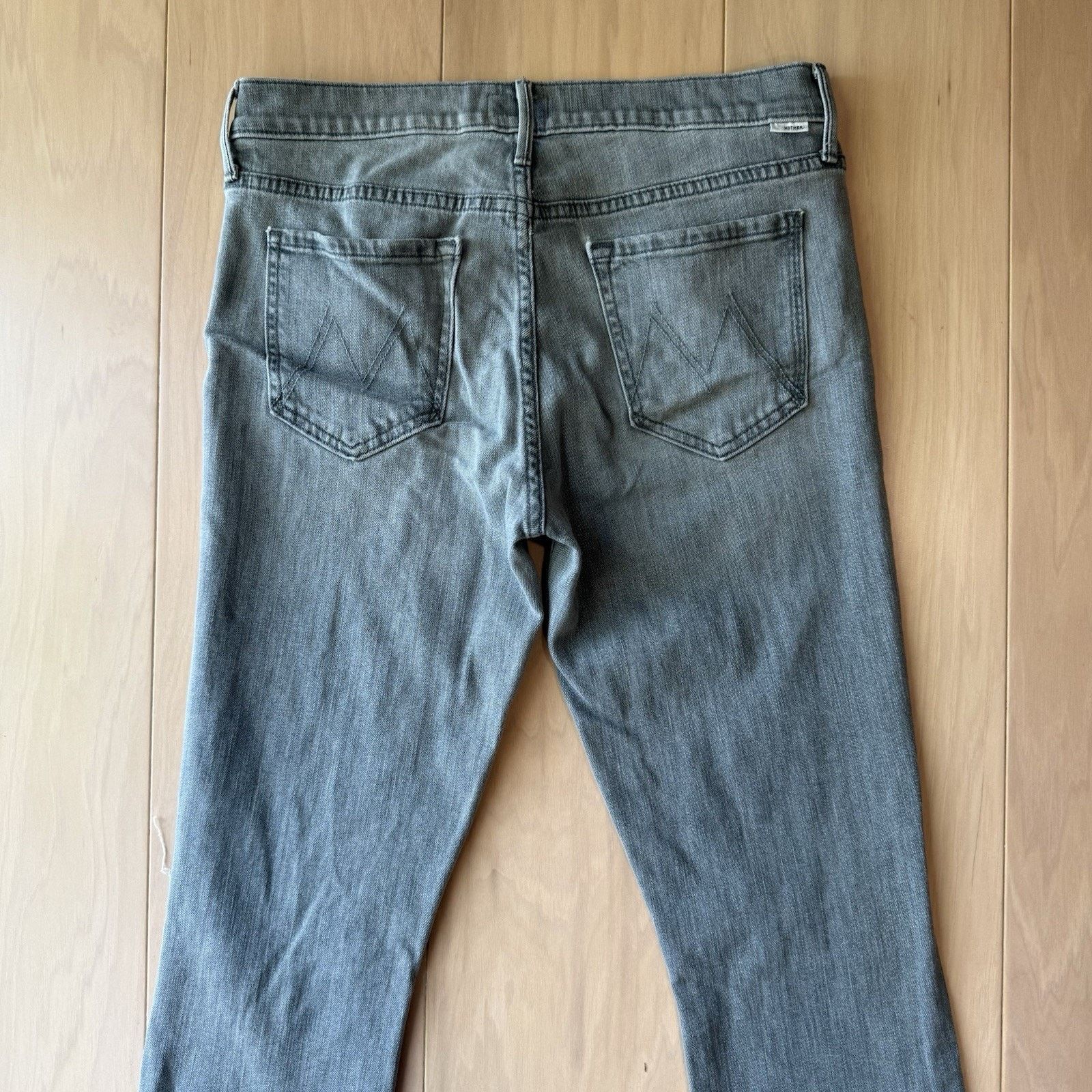 MOTHER Mother Looker Jeans Women's 29 Gray Distressed Boho Party Size 29" - 7 Thumbnail