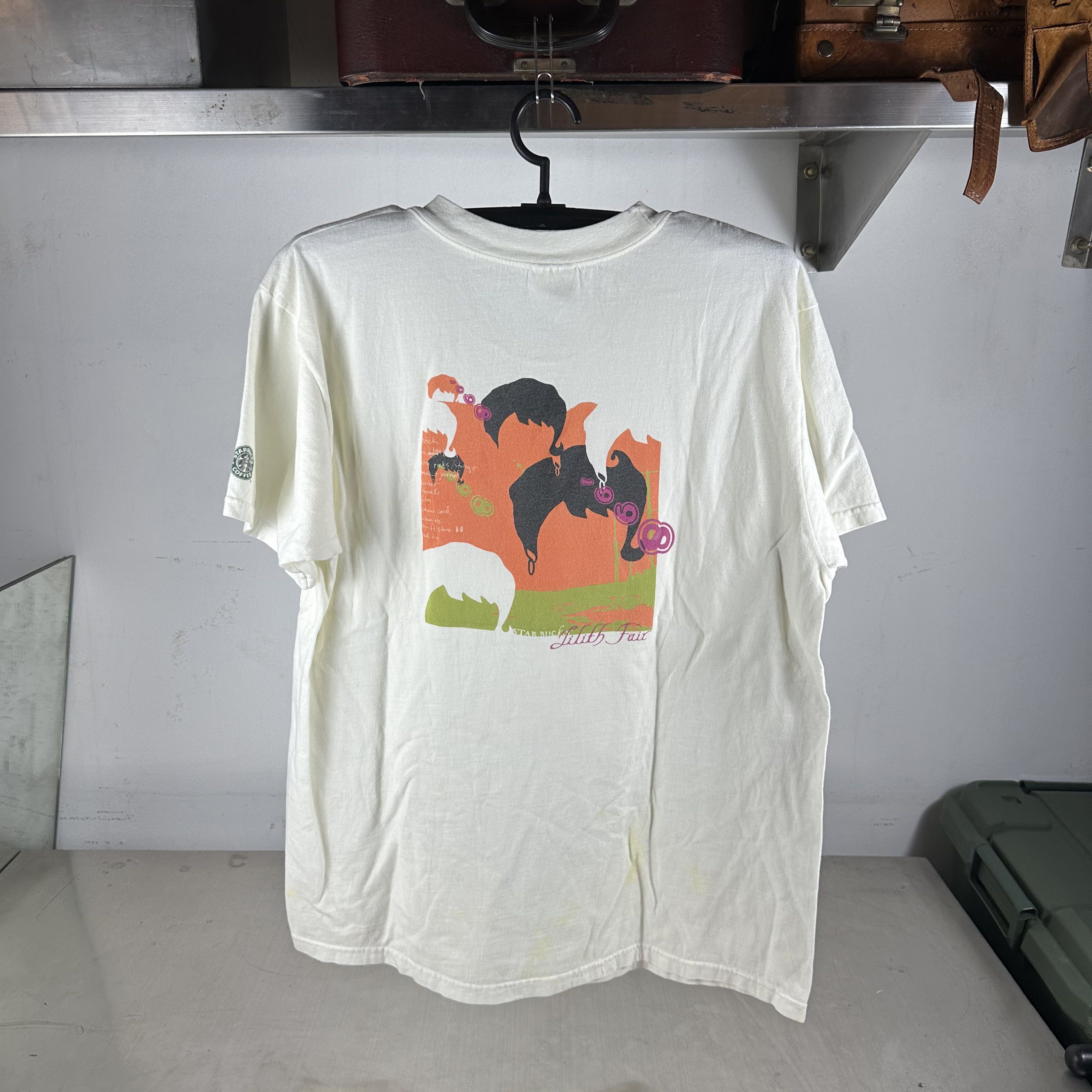 Vintage ​Vintage 1998 Starbucks Lilith Fair Music Festival T-shirt Size US L / EU 52-54 / 3 - 3 Thumbnail