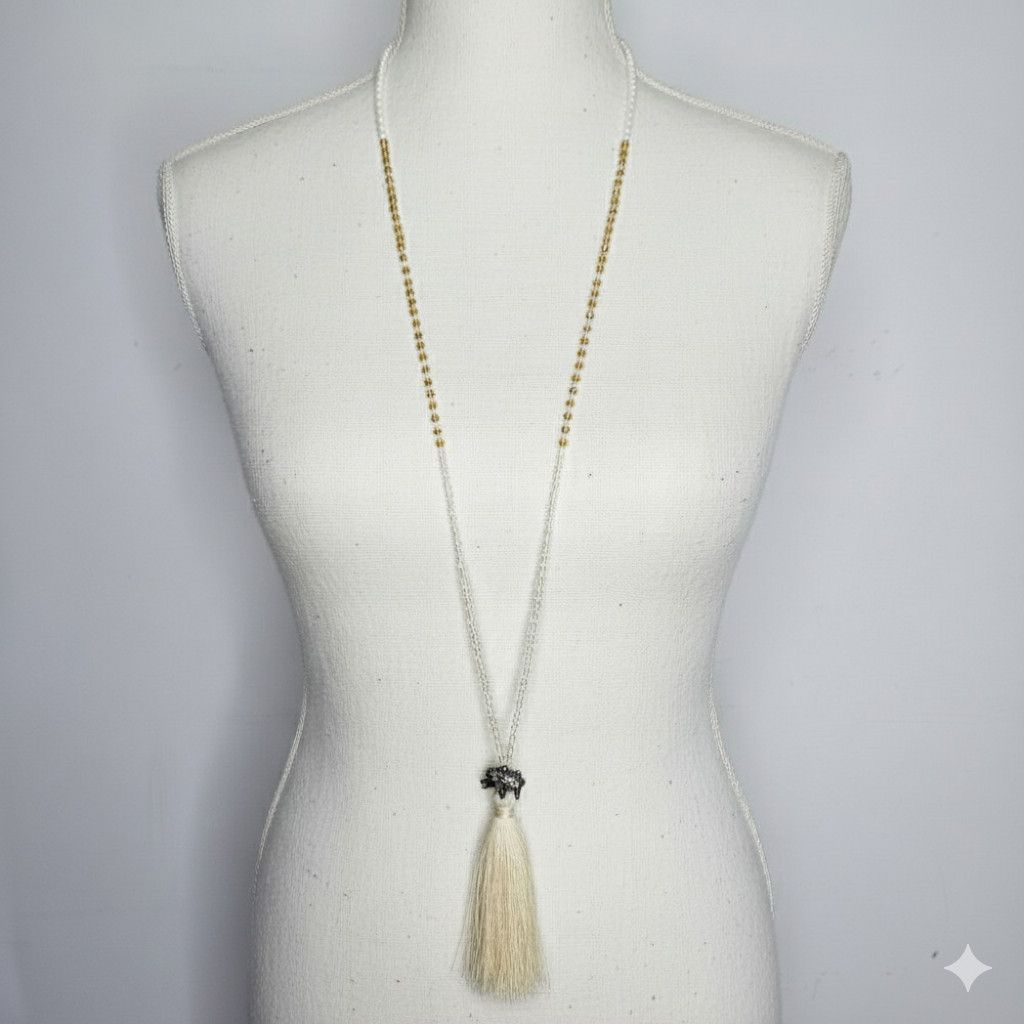 Other Zacasha 38" Tassel Necklace India Elephant Faceted Size ONE SIZE - 3 Thumbnail