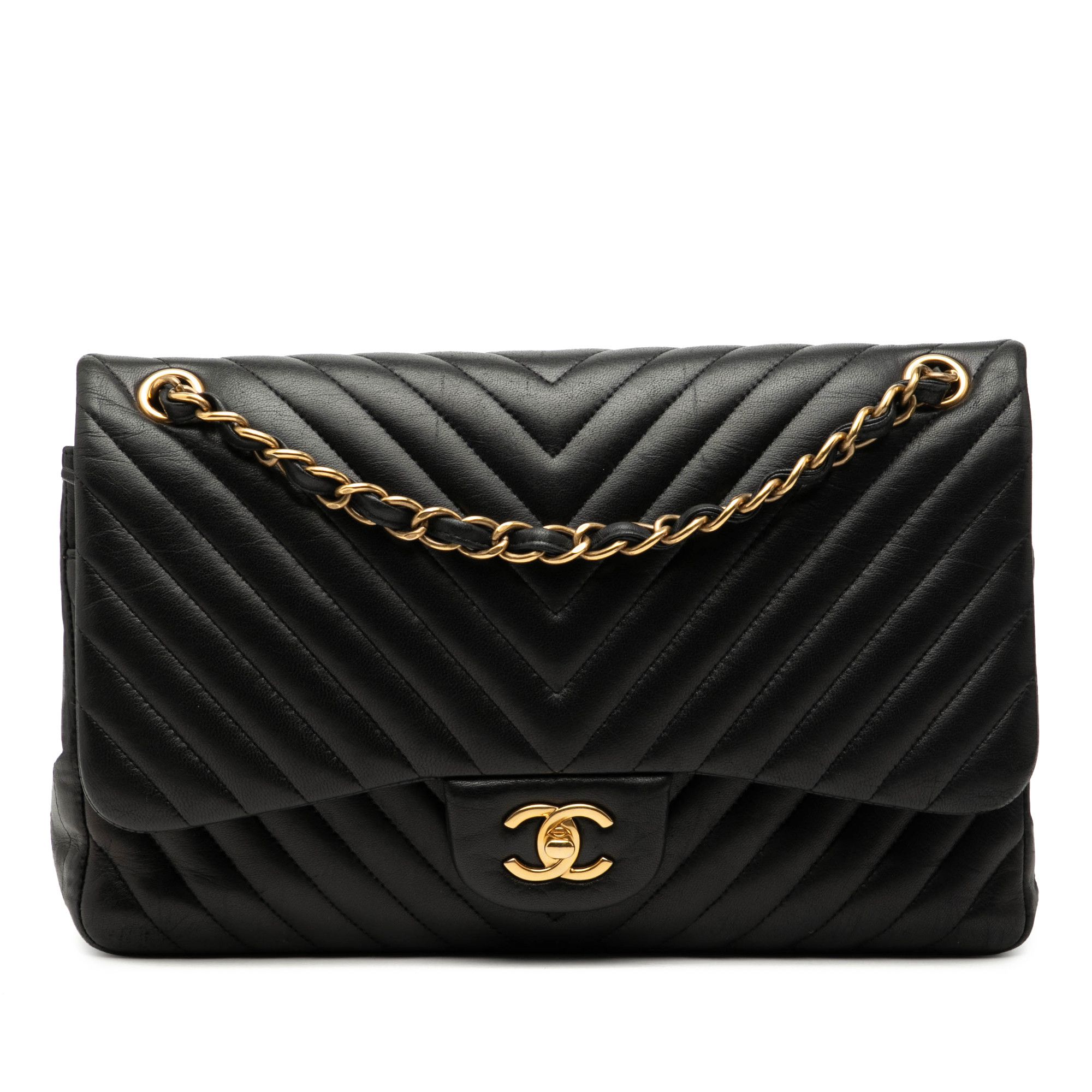 Chanel Chanel Jumbo Classic Chevron Lambskin Double Flap Size ONE SIZE - 1 Thumbnail