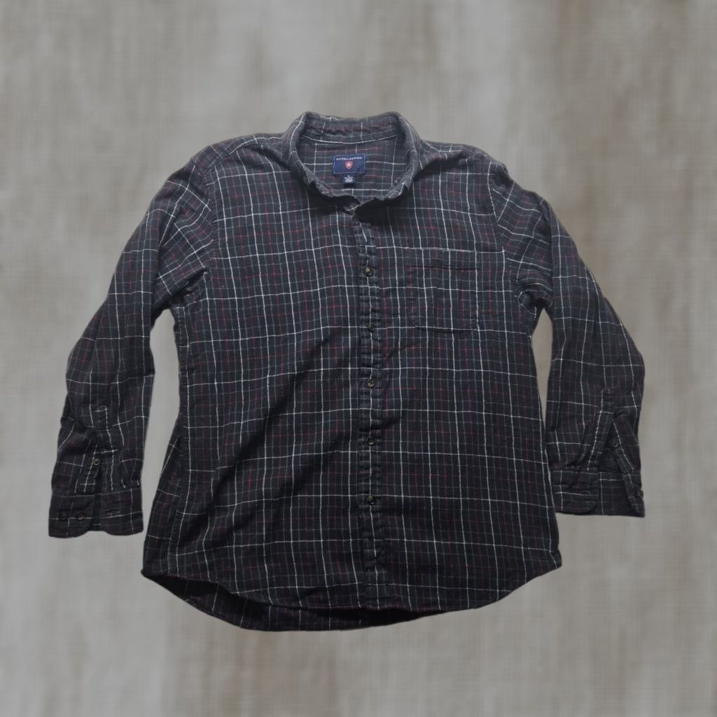 Vintage Saddlebred Shirt Black Plaid Button-Up Adult XL Mens Casual Classic Flannel Cotton Cotton Shirt Size US XL / EU 56 / 4 - 1 Thumbnail