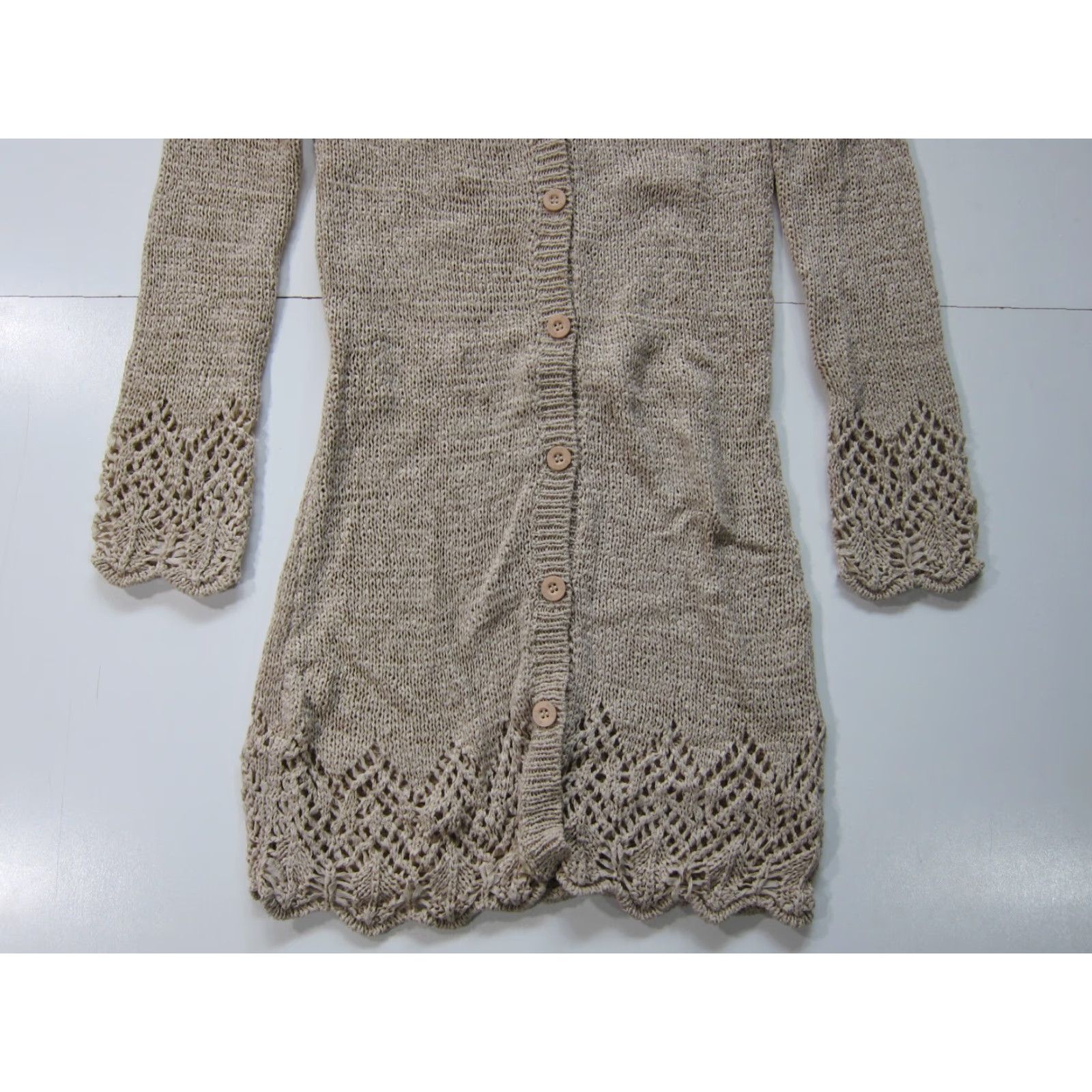 Bcbgmaxazria VINTAGE BCBGMAXAZRIA Brown Knit Long Sleeve Button Down Cardigan Sweater Women Small Size S / US 4 / IT 40 - 7 Thumbnail