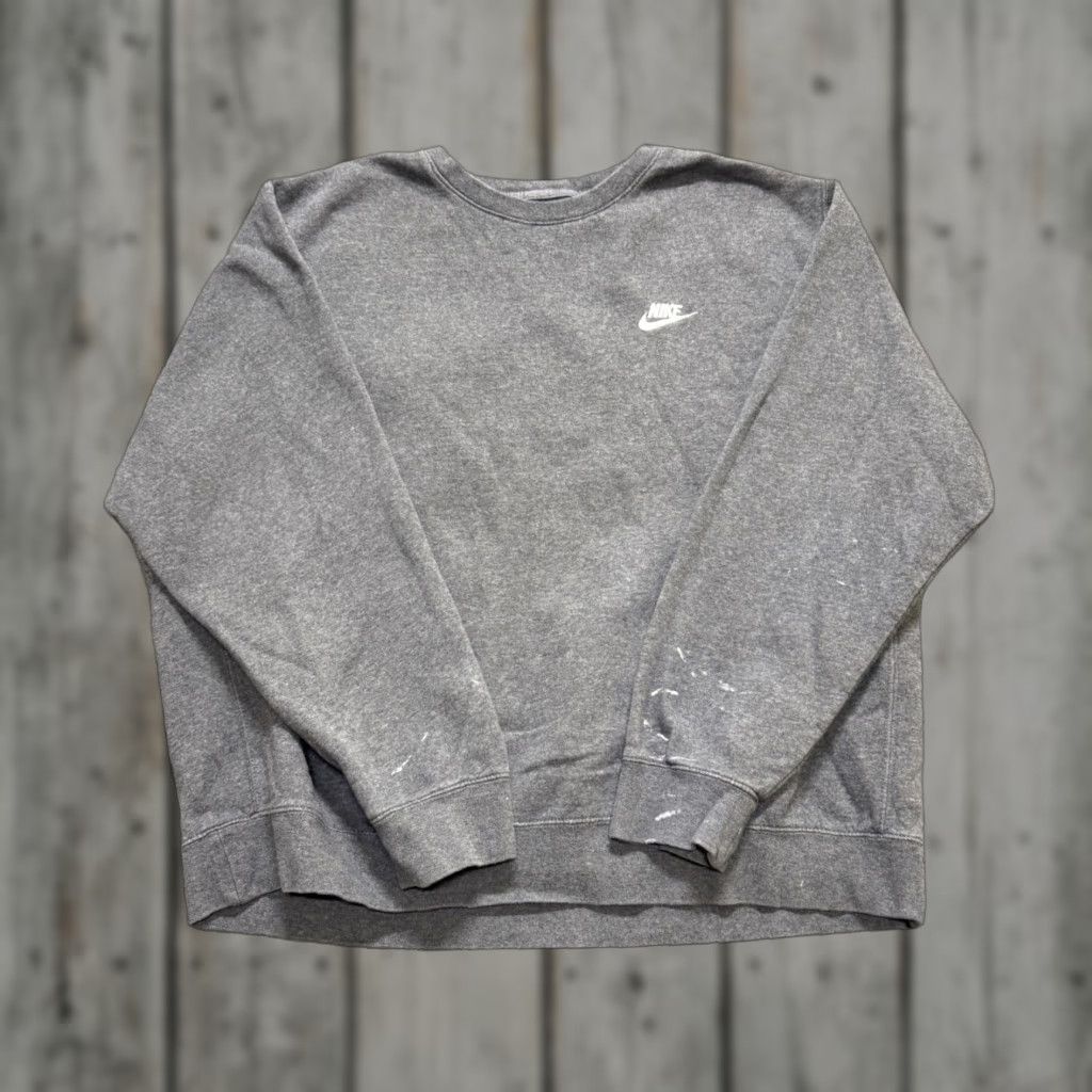 Nike Nike Sweatshirt Men's XL Pullover Regular Gray Cotton Stained Activewear Size US XL / EU 56 / 4 - 1 Thumbnail