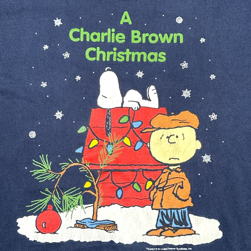 Gildan VINTAGE Charlie Brown Christmas Shirt Adults EXTRA LARGE Blue Peanuts Snoopy Y2K Size US XL / EU 56 / 4 - 2 Thumbnail