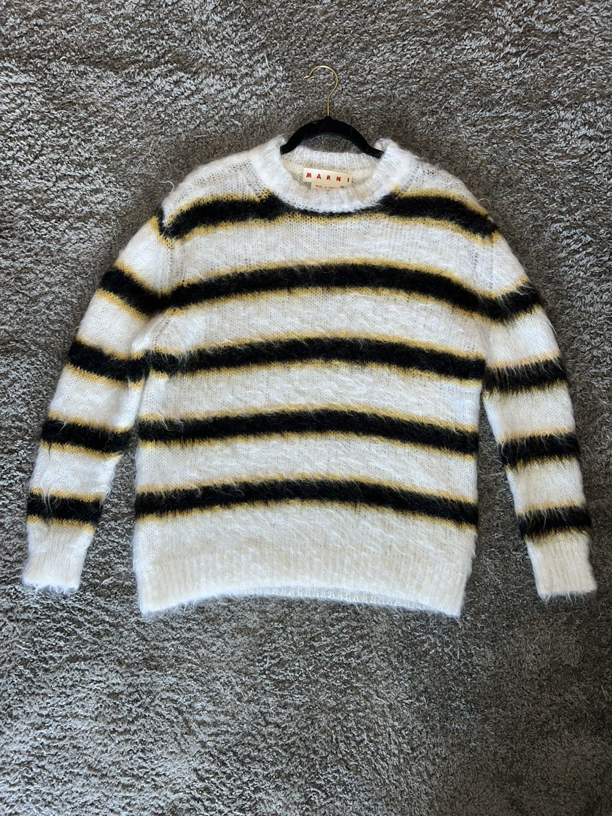 Marni Marni Striped Brushed Mohair Sweater Size US L / EU 52-54 / 3 - 1 Thumbnail