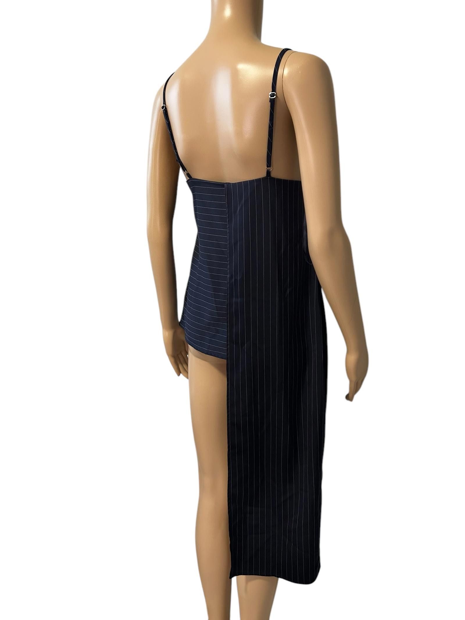 Designer Chic Striped Slip Dress Size S / US 4 / IT 40 - 4 Thumbnail
