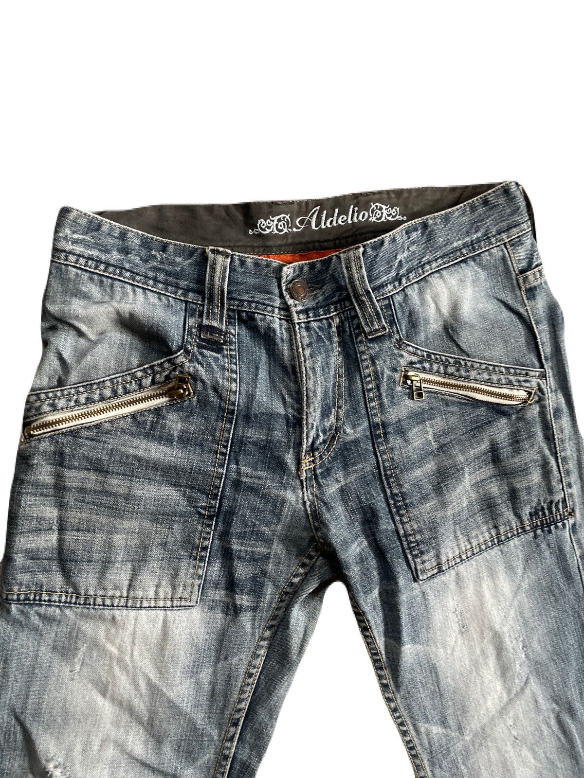 2000s Japanese archive Vkei Zip Gimmick Bootcut Jeans Y2K