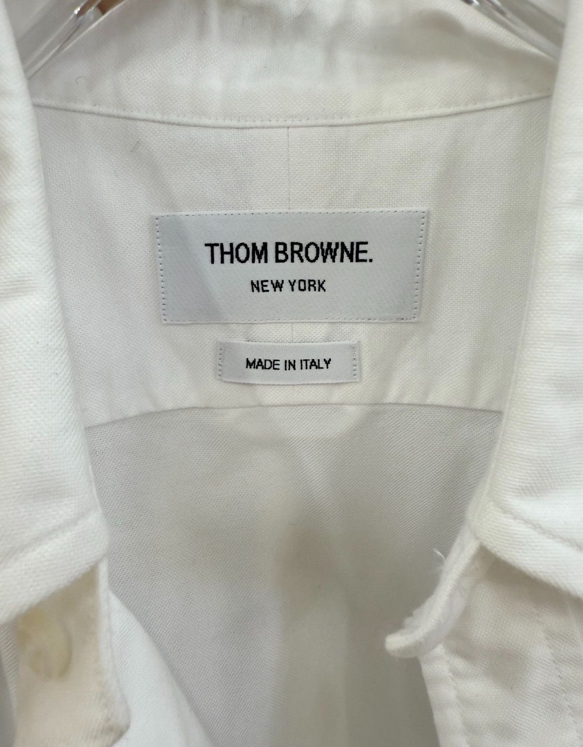 Thom Browne Thom browne White long-sleeved poplin shirt 2504-Nextarrow Size US M / EU 48-50 / 2 - 8 Thumbnail
