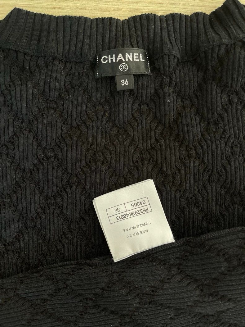 Chanel Chanel 20p black logo long sleeves Size XS / US 0-2 / IT 36-38 - 3 Thumbnail