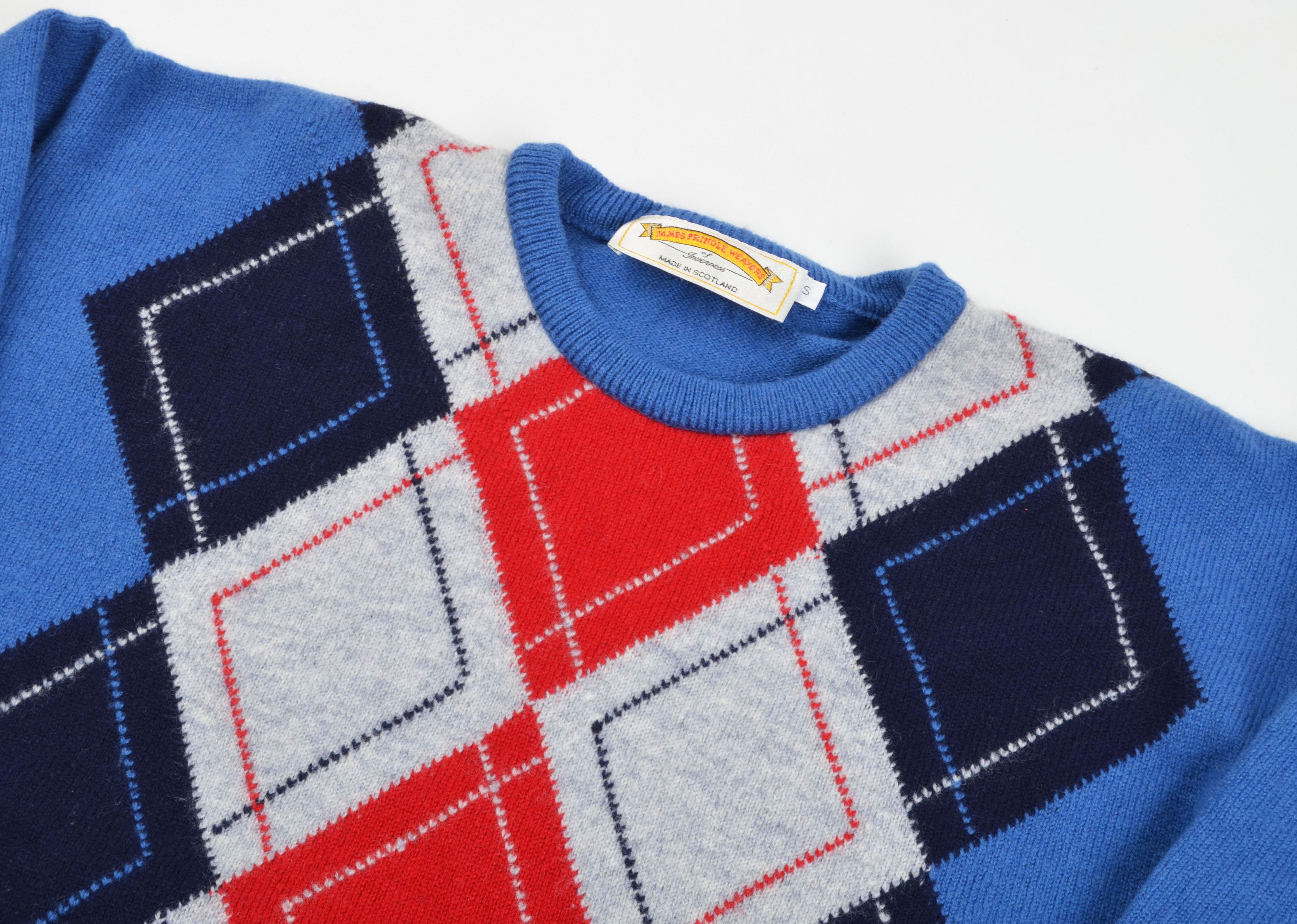 Pringle Of Scotland Vintage James Pringle 80's Lambswool Plaid Sweater Size US S / EU 44-46 / 1 - 2 Thumbnail