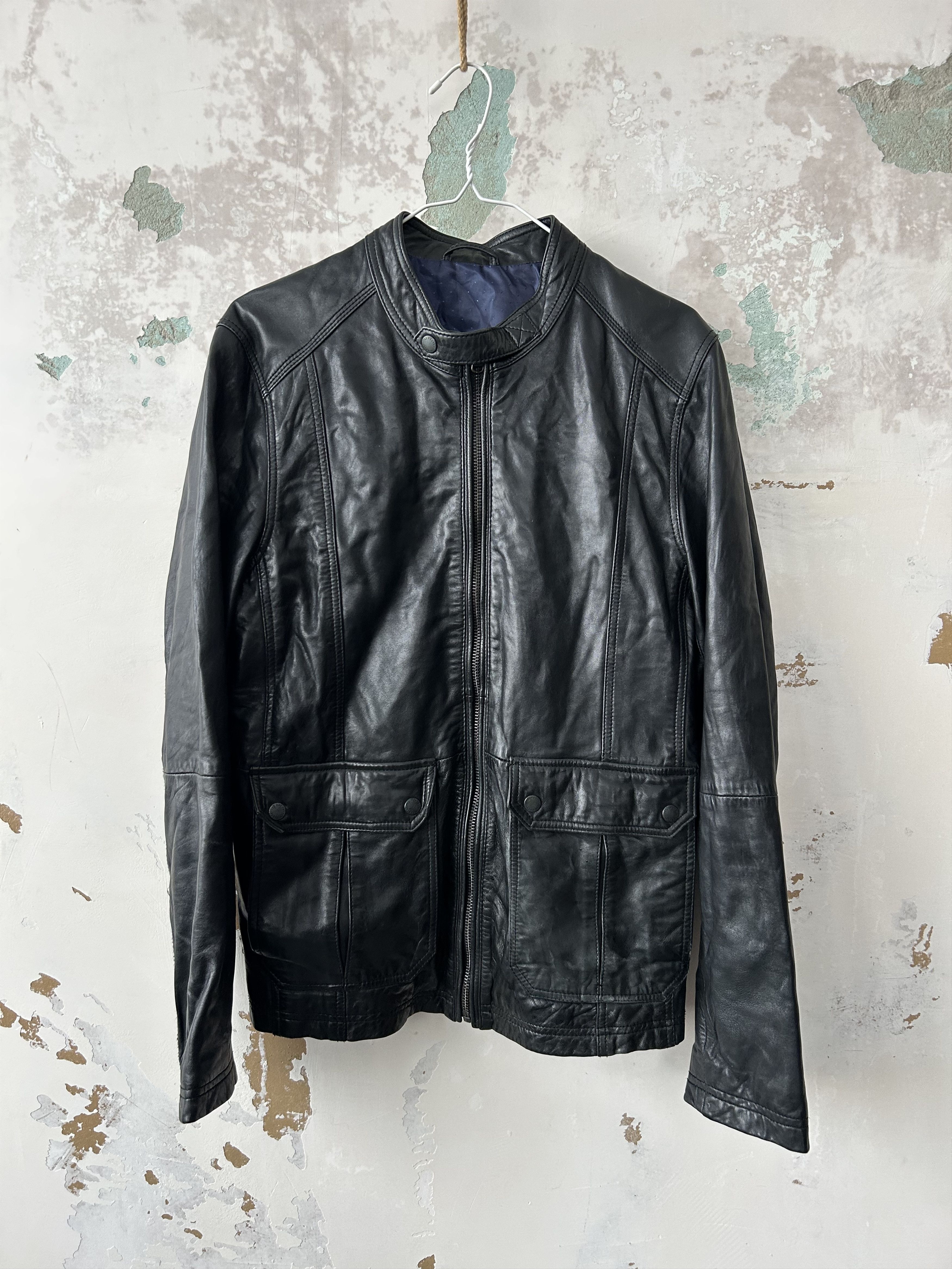 Ted Baker Ted Baker London Black Leather Jacket Mens Size 3 Size M / US 6-8 / IT 42-44 - 1 Thumbnail