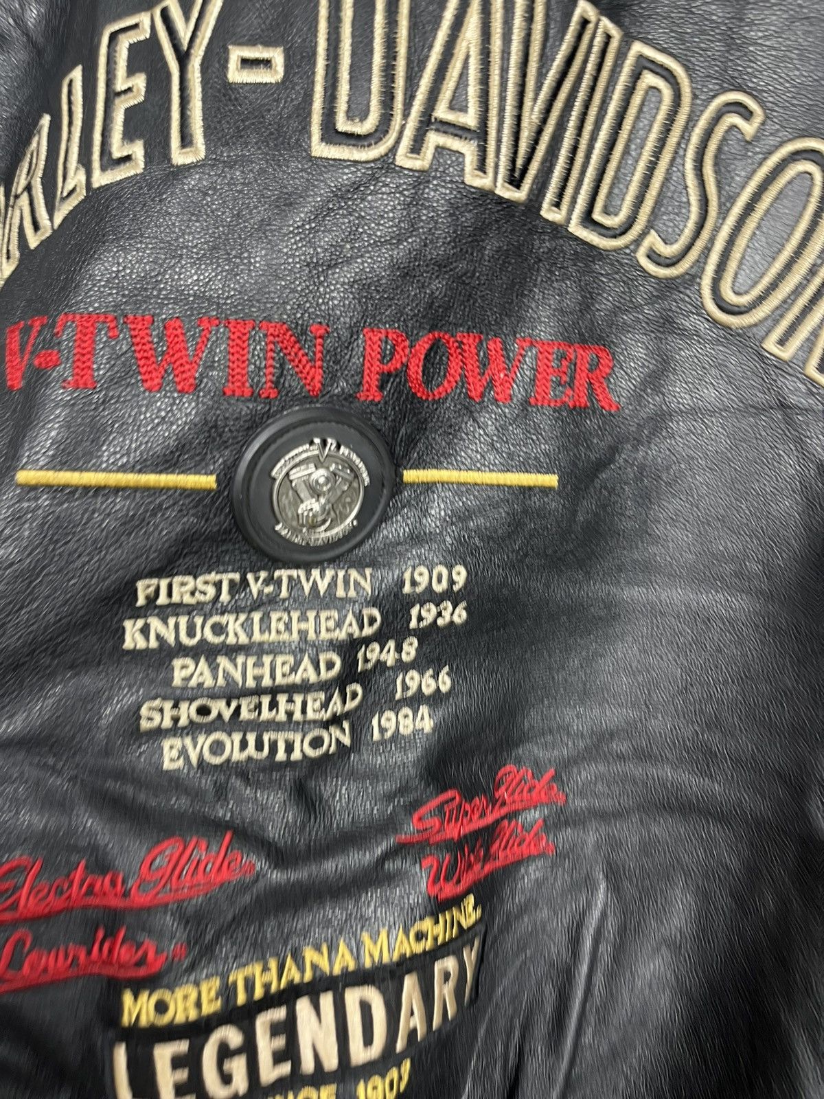 Harley Davidson × Vintage Harley Davidson leather jacket big logo vintage Size US XL / EU 56 / 4 - 13 Thumbnail