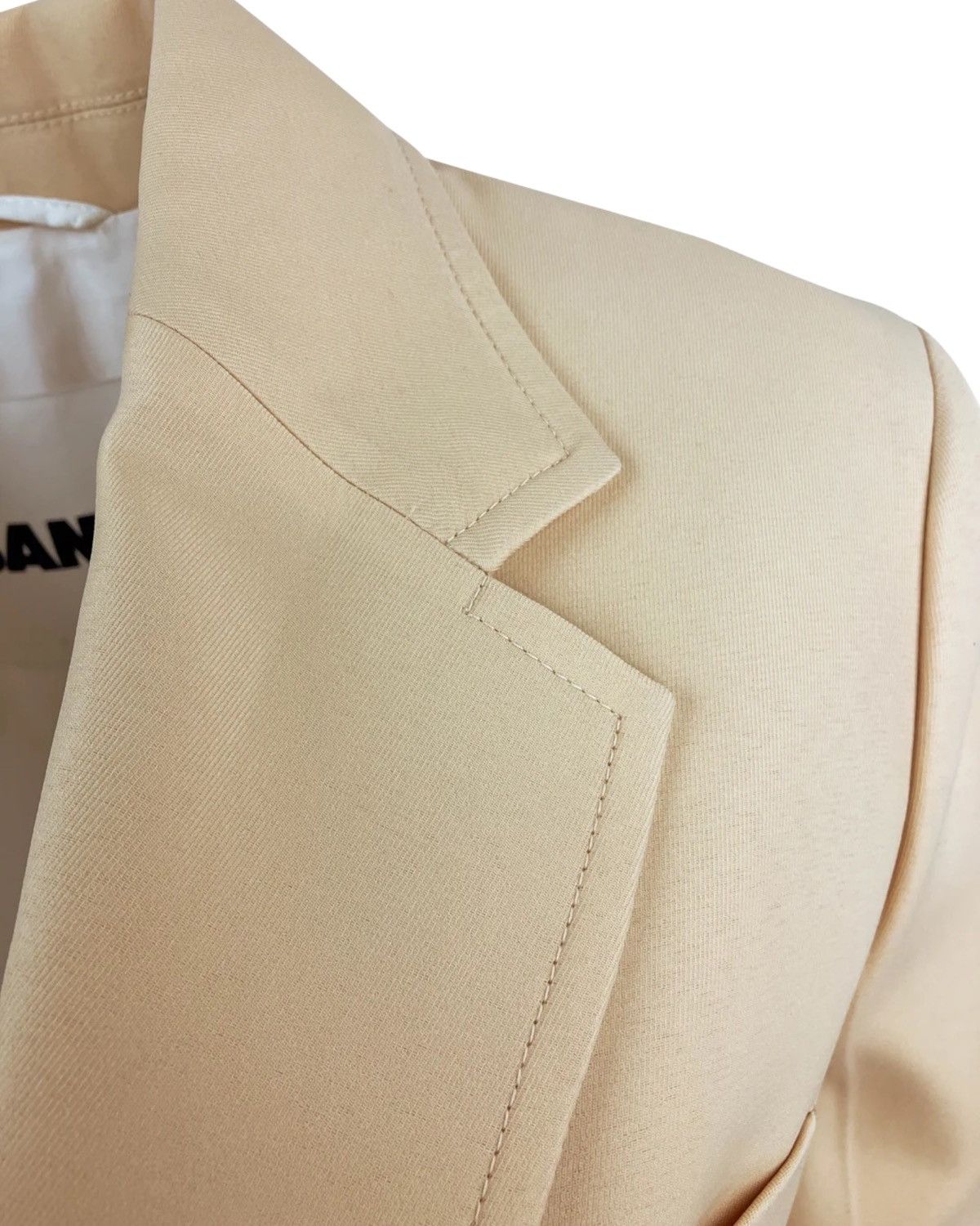 Jil Sander Jil Sander Techno-Gabardine Tailored Jacket – Champagne Size XS / US 0-2 / IT 36-38 - 7 Thumbnail