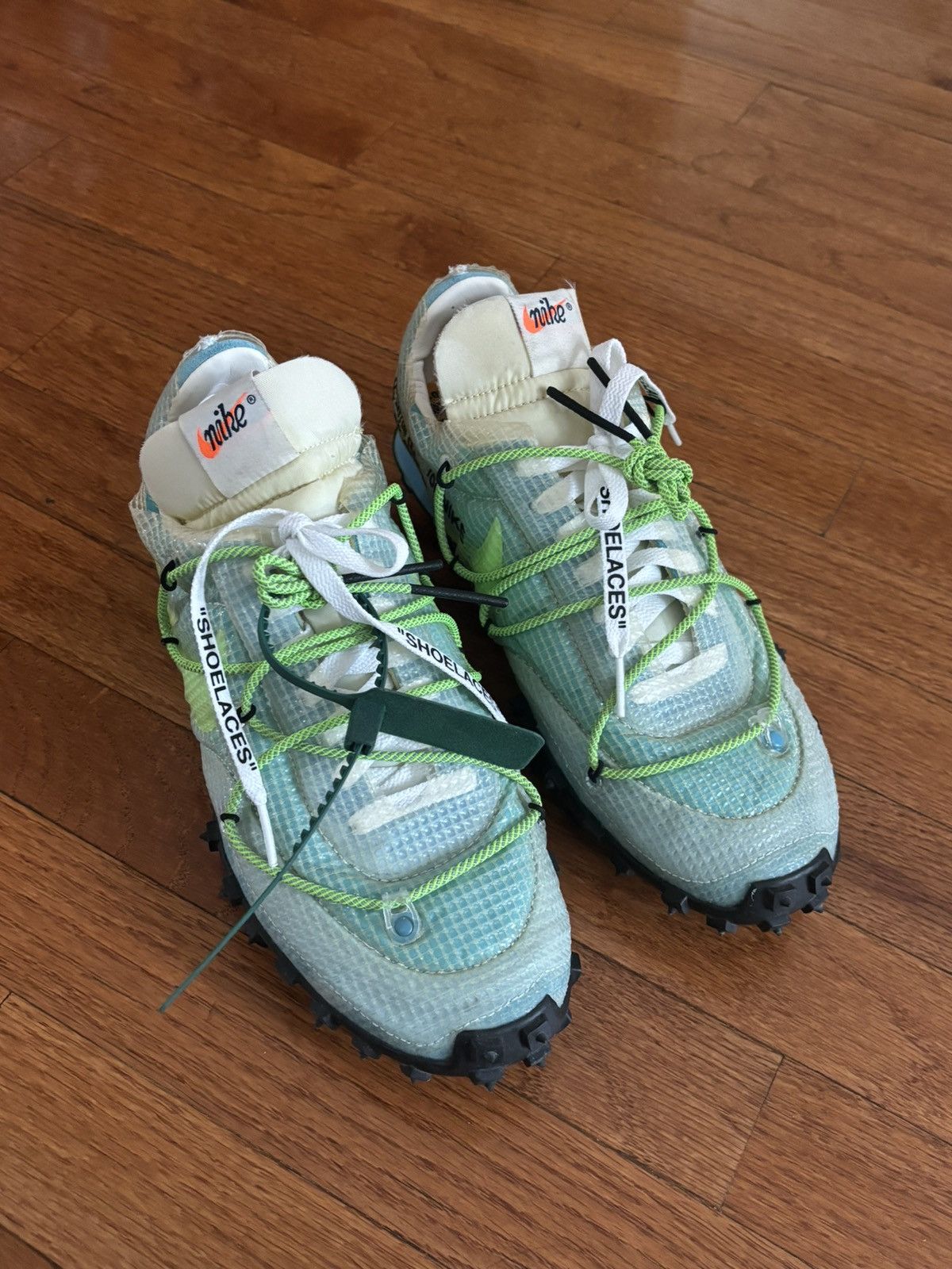 Nike × Off-White Off-White x Nike Wmns Waffle Racer 'Vivid Sky' 2019 size 10 Size US 10 / IT 40 - 2 Thumbnail
