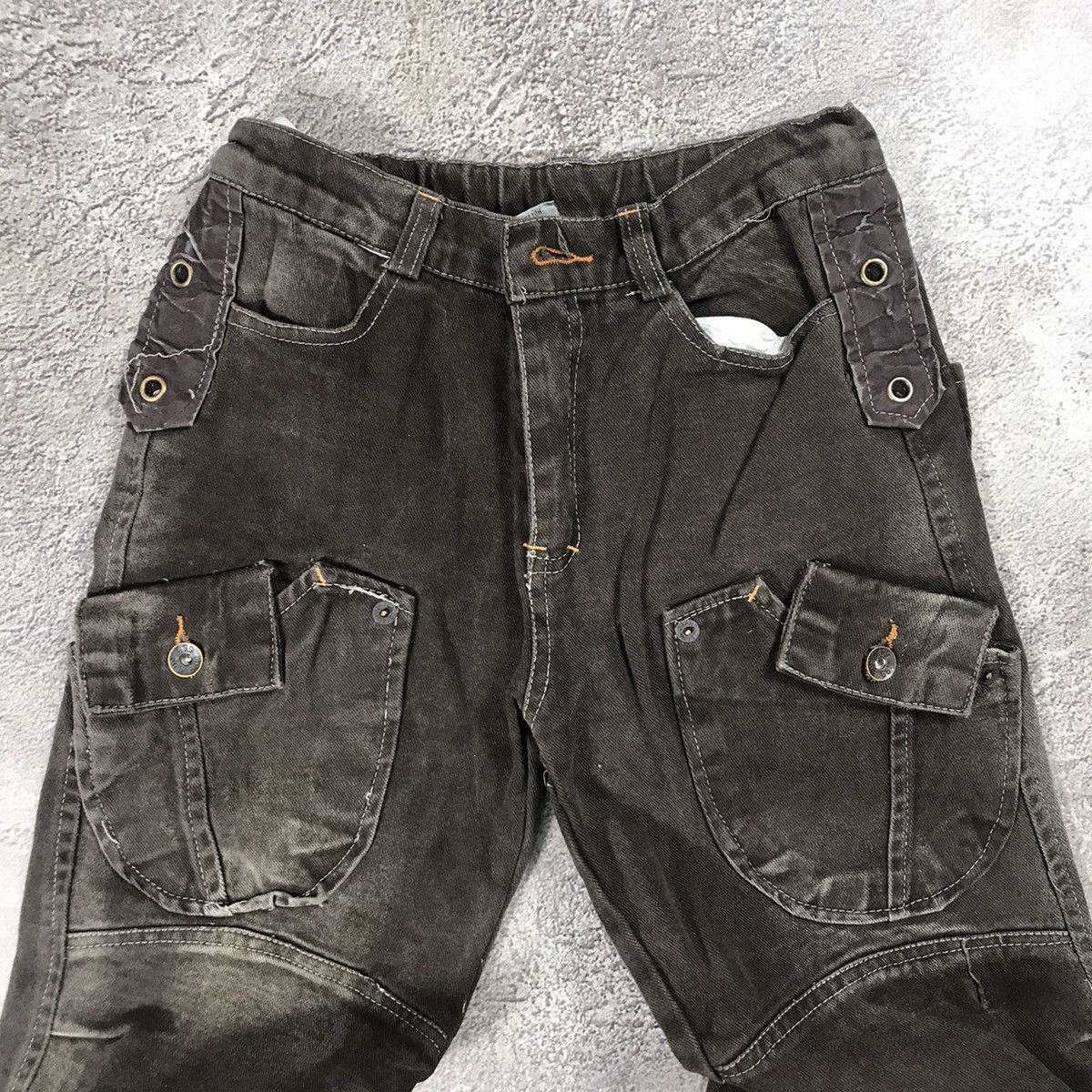 Vintage Vintage 90s Japanese Baggy Cargo Pants Flared Parachute Y2K Size 28" / US 6 / IT 42 - 5 Thumbnail