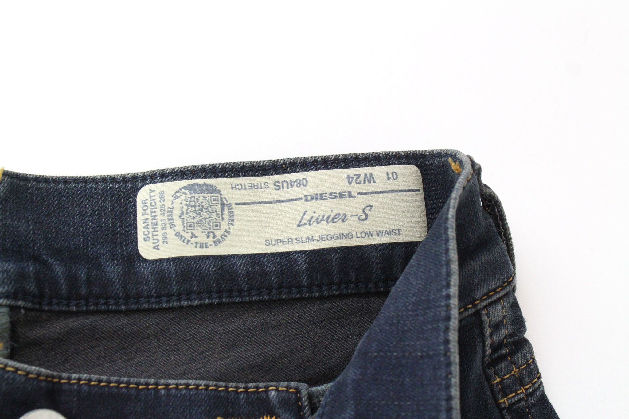Diesel LIVIER-S 084US W24 Blue Jegging Jeans 70471 Size 24" / US 00 / IT 34 - 5 Thumbnail