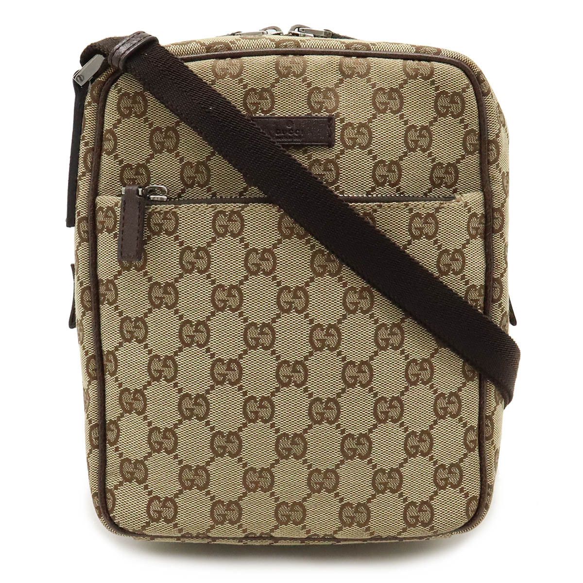 Gucci Gucci Gucci GG Canvas Leather Shoulder Bag 03136 Canvas Crossbody Bag 03136 in Very Good Condition Size ONE SIZE - 1 Thumbnail