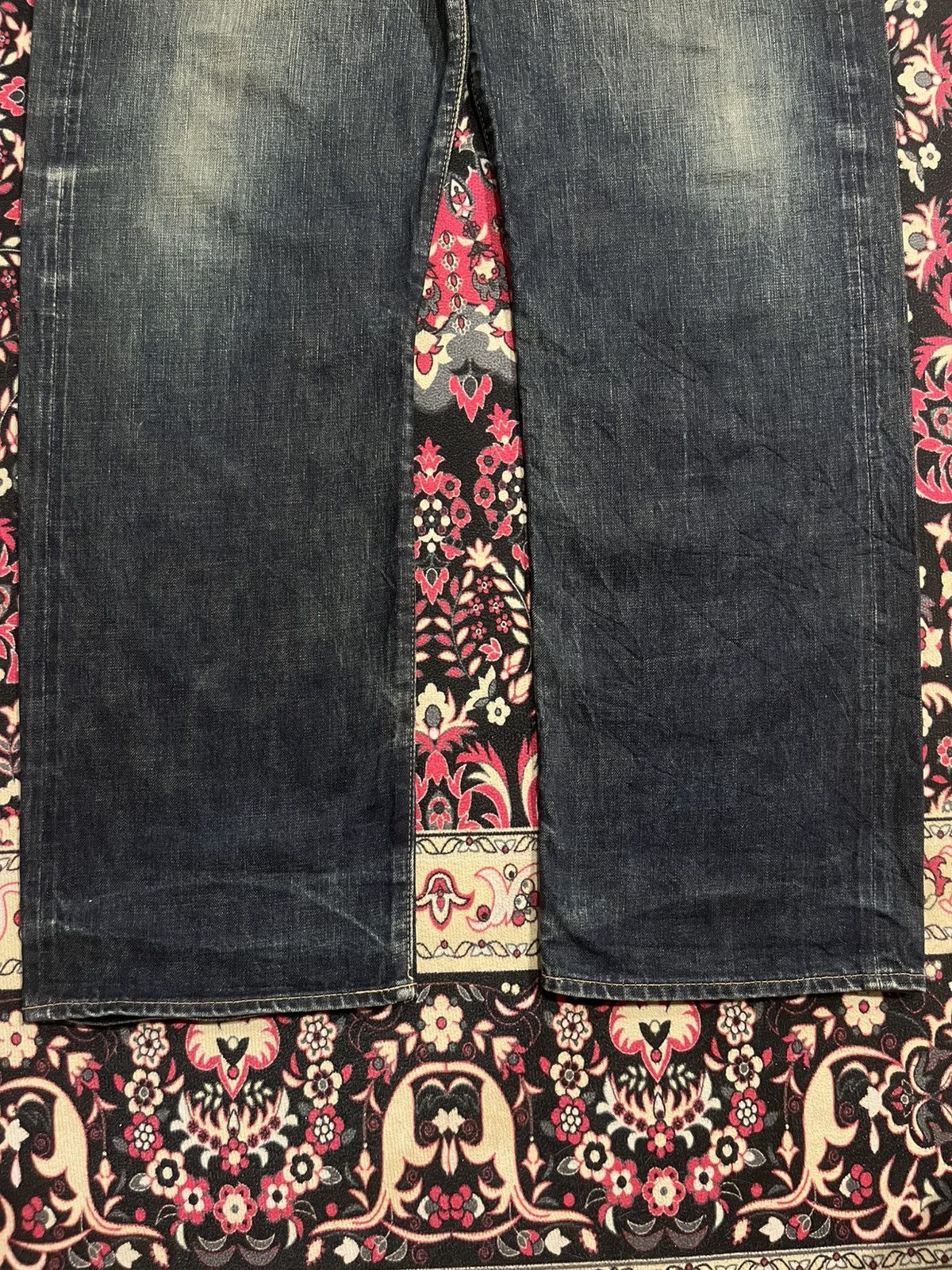 Evisu ⚡️Selvedge⚡️Vintage Japan Brand Nitraid Dark Blue Loose Jeans Size US 37 - 13 Thumbnail