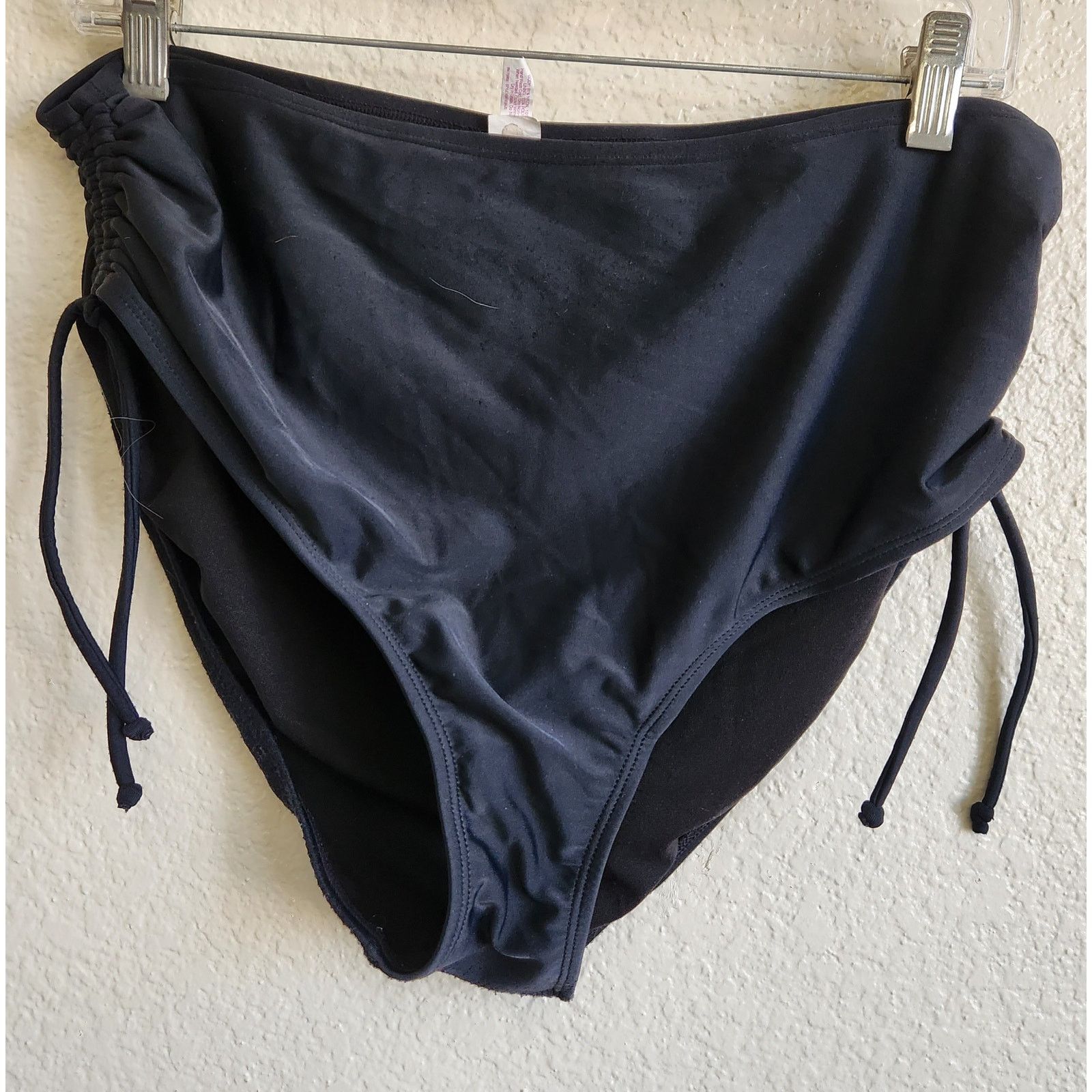 Other SO Black Ruched Sides Highwaisted Bikini Bottoms XXL Lined Size 40" / US 18 - 1 Thumbnail