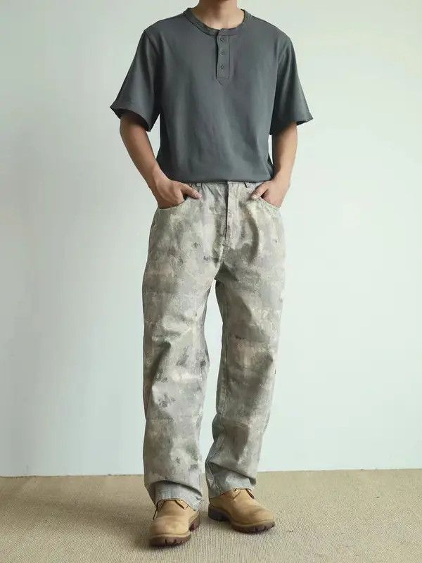 Japanese Brand Vintage Camouflage Loose Fit Workwear Casual Pants Size US 34 / EU 50 - 2 Thumbnail