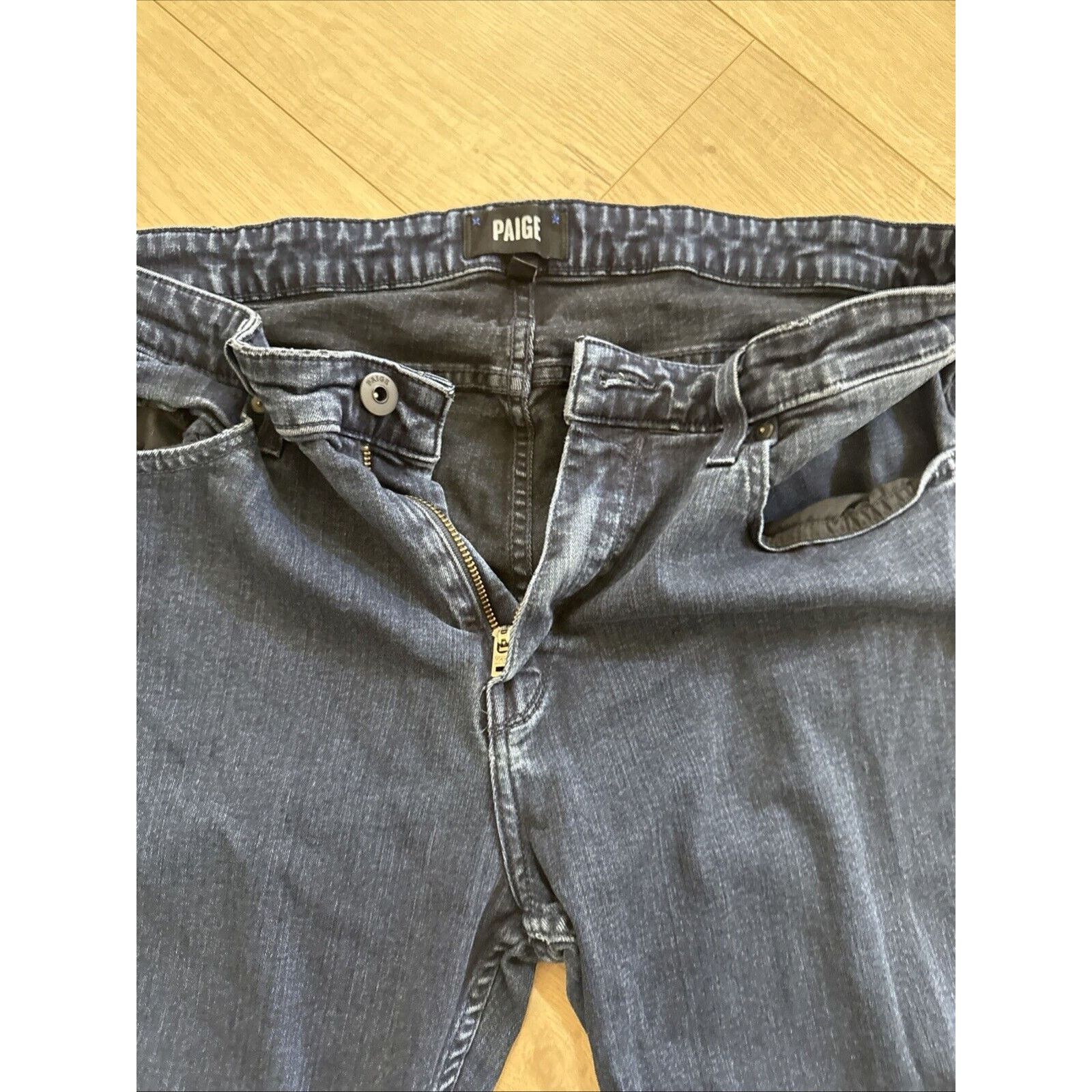 Paige Paige Men's Jeans Size 38 Federal Straight Leg Stretch Dark Size US 38 / EU 54 - 2 Thumbnail