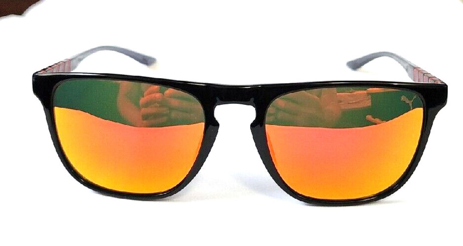 Puma PUMA PU0131S 003 Ignite Black Orange Sunglasses 54-19 145 Size ONE SIZE - 3 Thumbnail