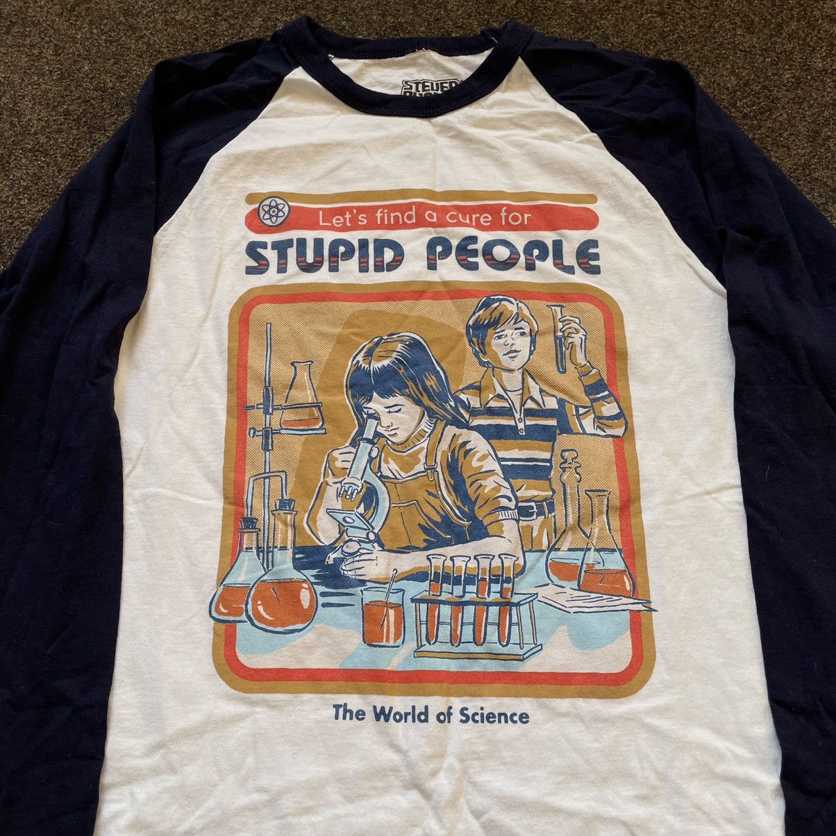 Vintage Vintage Y2K Stupid People Graphic Tee Raglan Faded Grunge M Size US M / EU 48-50 / 2 - 3 Thumbnail