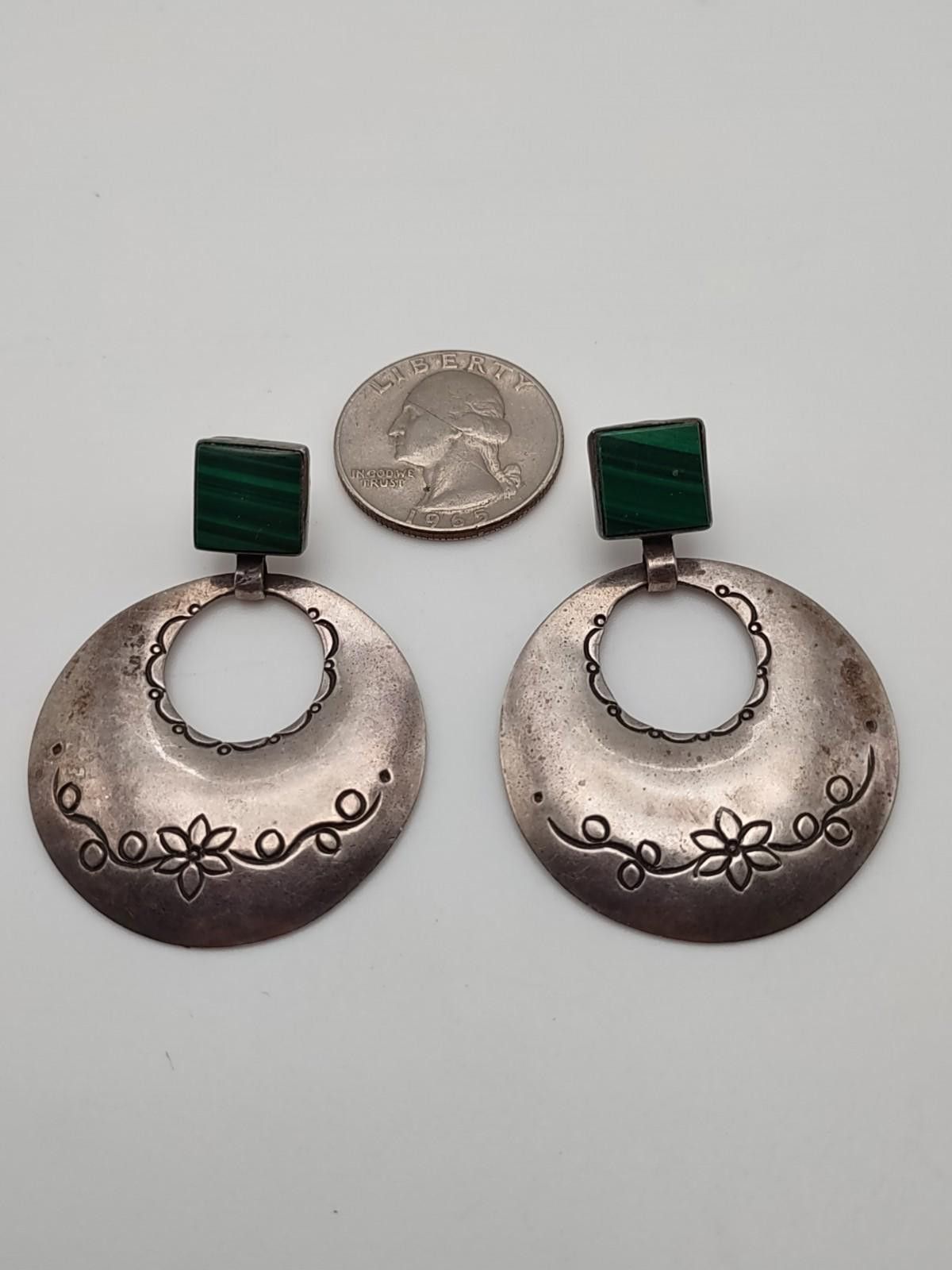 Other Vtg 925 Sterling Silver Modernist Taxco Style Earrings Size ONE SIZE - 4 Thumbnail