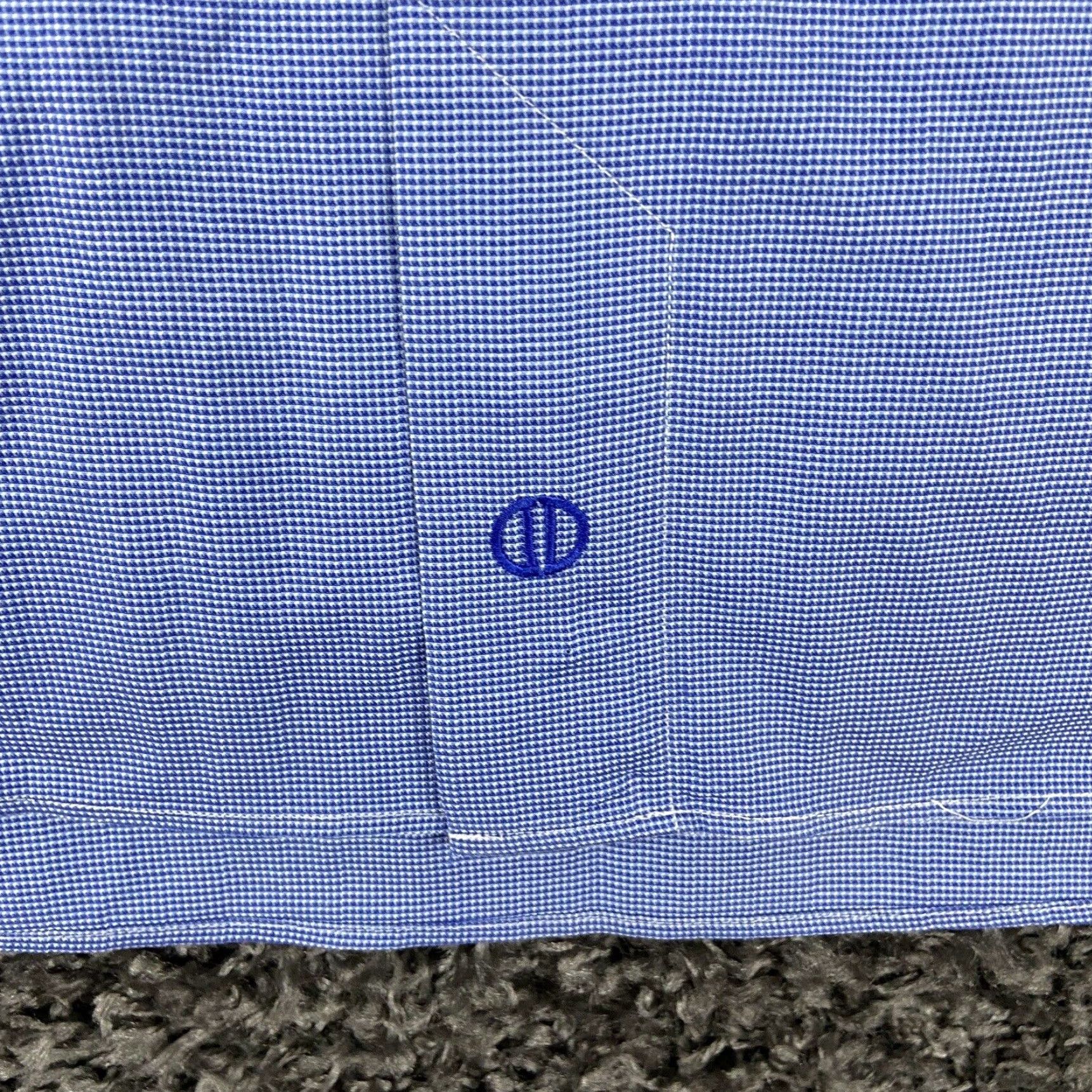 David Donahue VINTAGE Dave Donahue Dress Shirt Shirt Men 16.5 Blue 36/37 Mens Size 42R - 3 Thumbnail