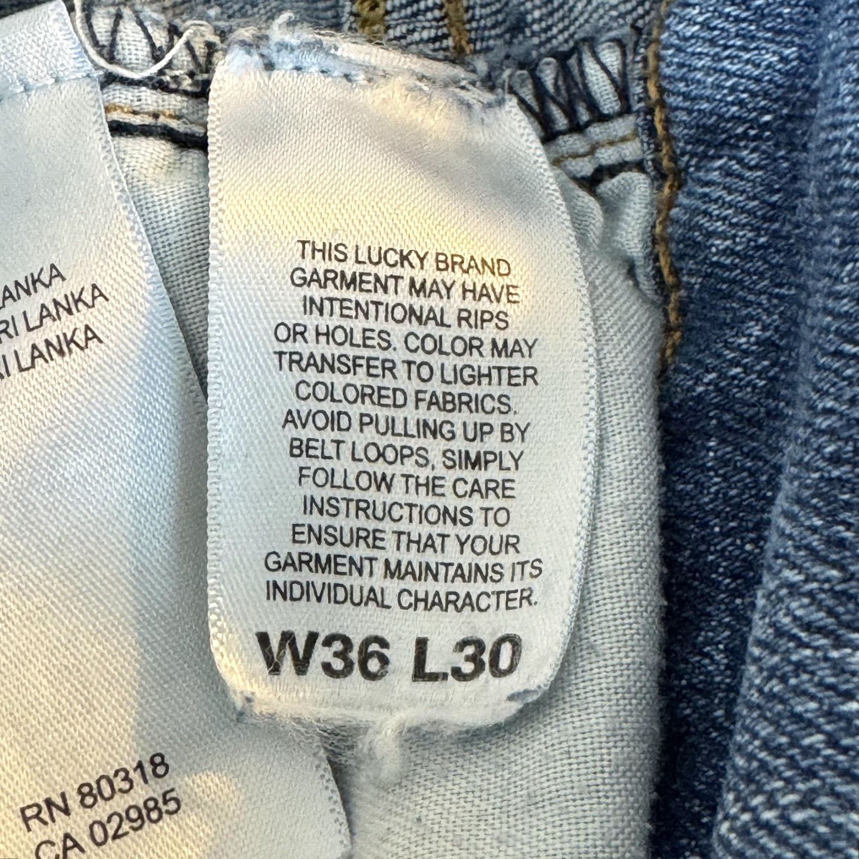 Lucky Brand Lucky Brand Jeans Mens 36x30 Denim Straight Fit 223 Medium Wash 7MP10666 Size US 36 / EU 52 - 6 Thumbnail