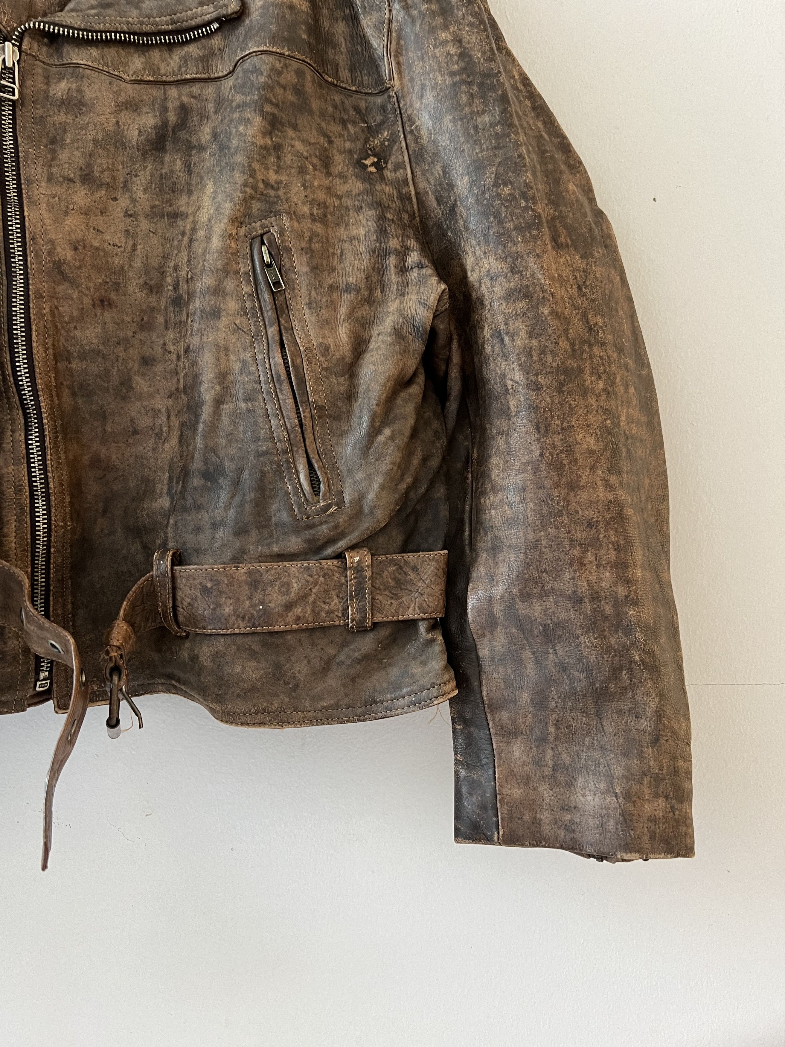 Indian Motorcycle × Vintage THRASHED 80s ECHT LEDER MOTORCYCLE LEATHER JACKET Size US M / EU 48-50 / 2 - 5 Thumbnail
