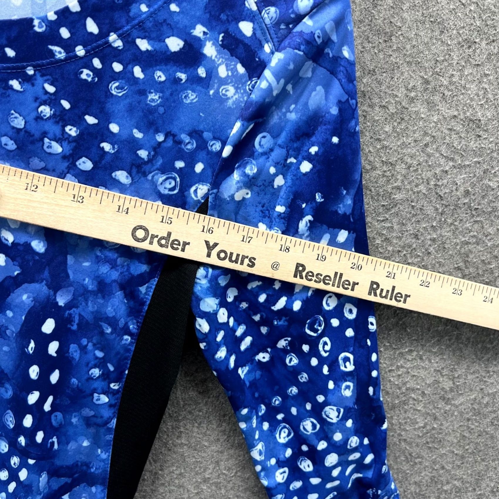 Vintage Reel Legends Shirt Womens Small Blue Abstract Print Long Sleeve Reel-Tec Jersey Size S / US 4 / IT 40 - 3 Thumbnail