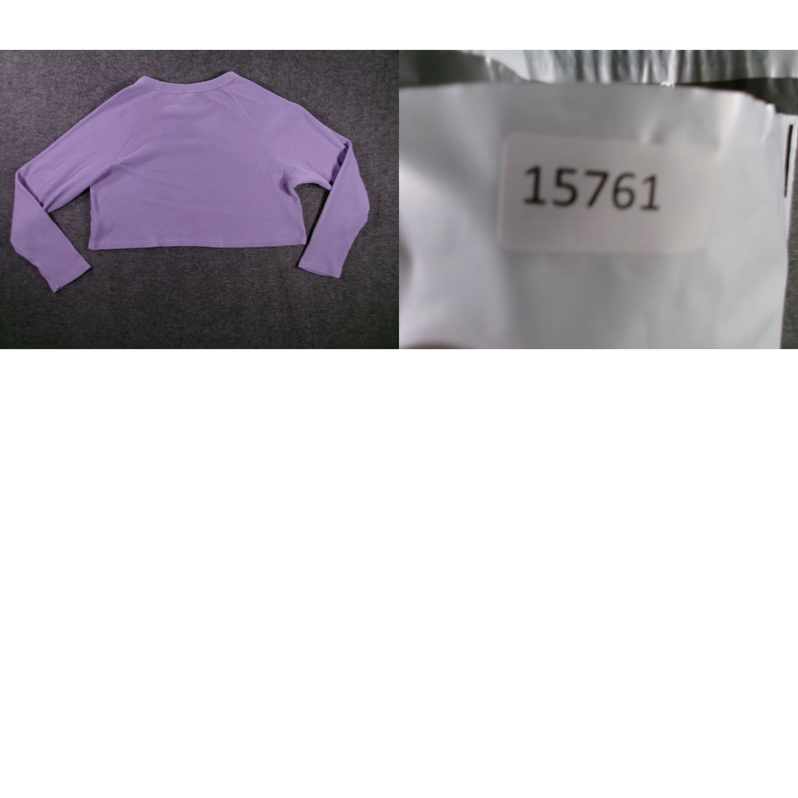 Vintage Wild Fable Purple Cropped Long Sleeve Thermal Top Womens 2XL V-Neck Raglan Sleeve Cotton Blend- Solid Shaped Lavender Purple Size XXL / US 16-18 / IT 52-54 - 8 Thumbnail