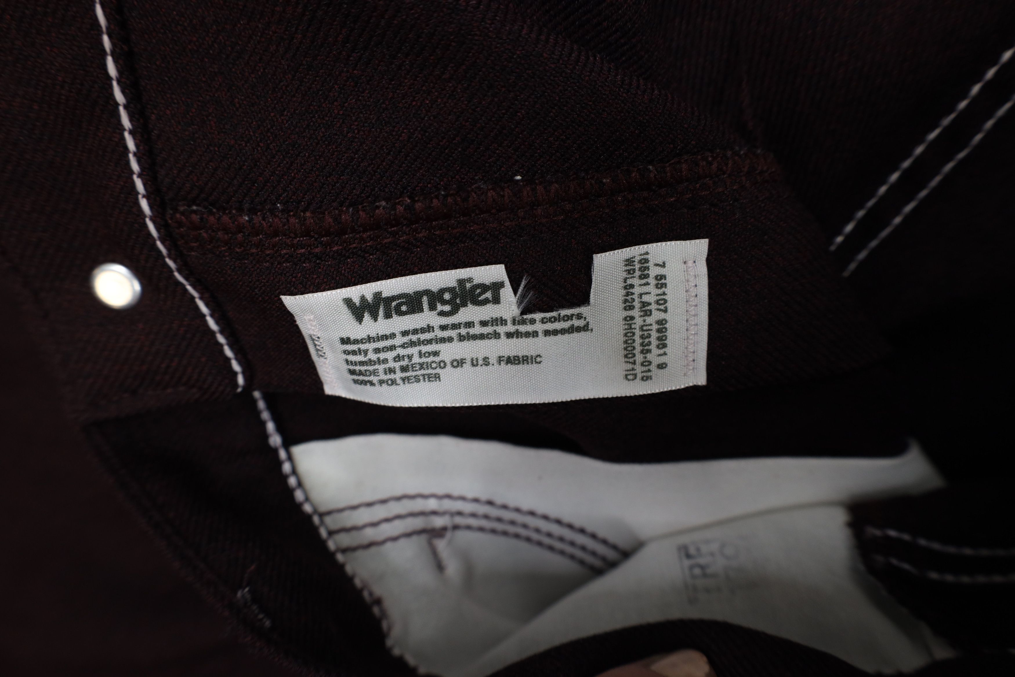 Vintage × Wrangler Vintage 90s Wrangler Wide Leg Chino Pants Heather Purple Size US 36 / EU 52 - 7 Thumbnail
