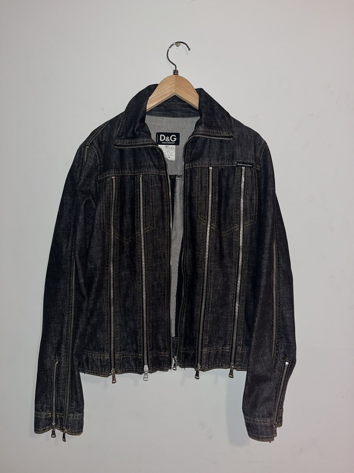 D&G Multi-Zipper Denim Jacket