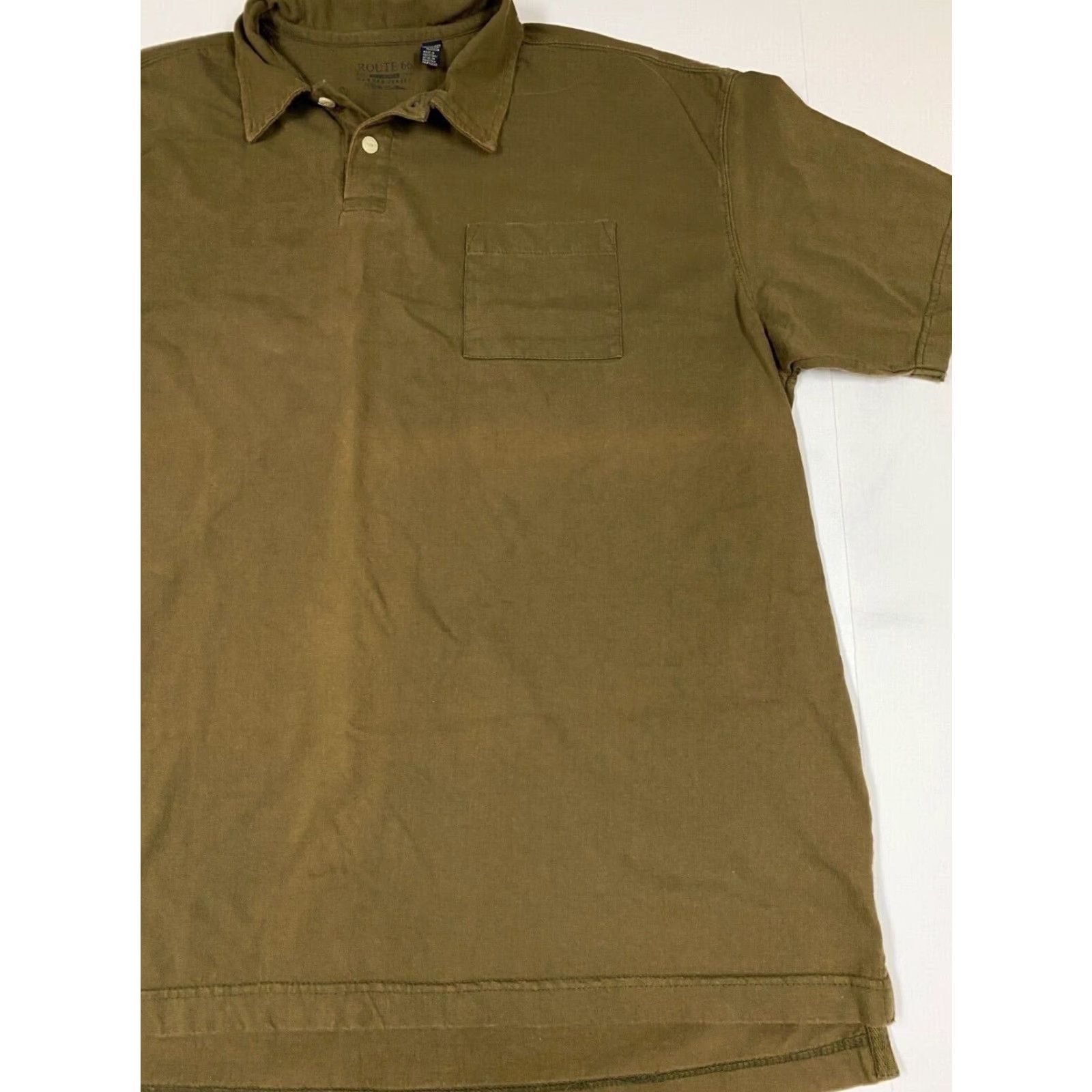 Route 66 Route 66 Mens Polo Shirt XL Brown solid classic Size US XL / EU 56 / 4 - 2 Thumbnail