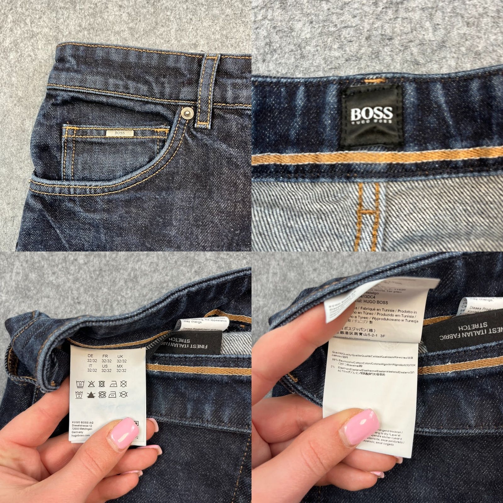 Hugo Boss HUGO BOSS Denim Jeans Regular Tapered 32 32 Indigo Blue 5-Pocket Mens Color Blue 90s? Size US 32 / EU 48 - 8 Thumbnail
