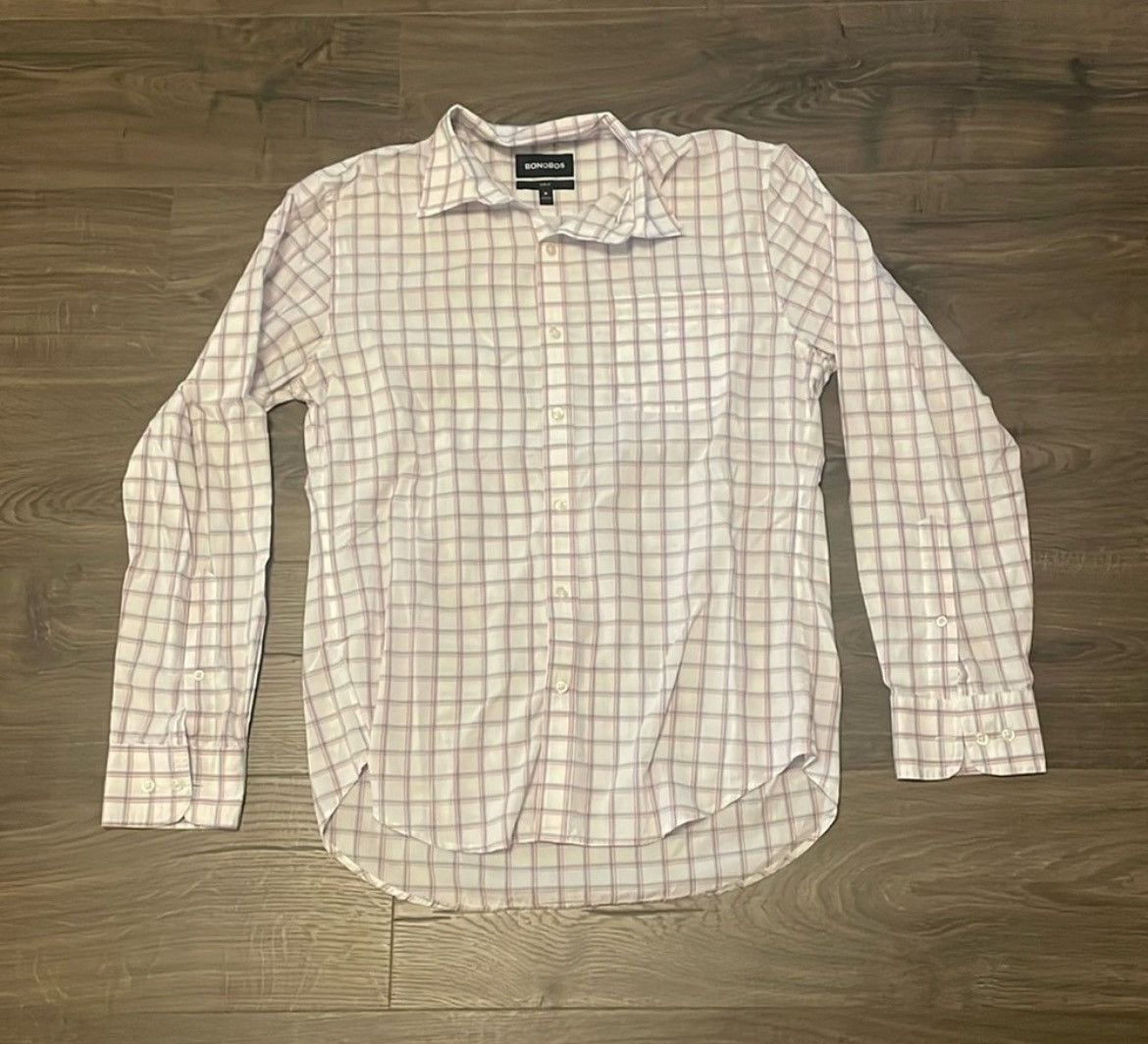 Bonobos Bonobos Slim Fit White Pastel Button Down Shirt, Size Medium Size US M / EU 48-50 / 2 - 1 Thumbnail