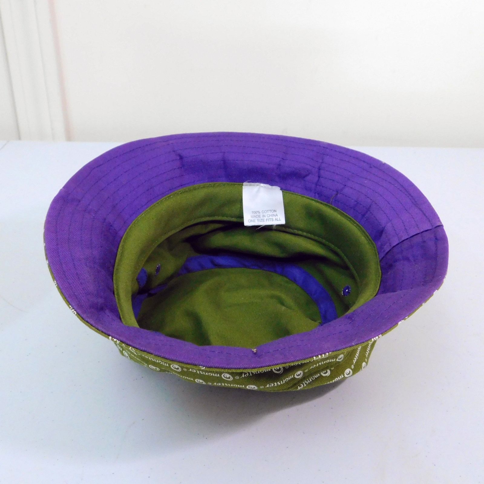 Other Monster dot com AOP Bucket Hat OSFA Green Embroidered Promo Size ONE SIZE - 6 Thumbnail