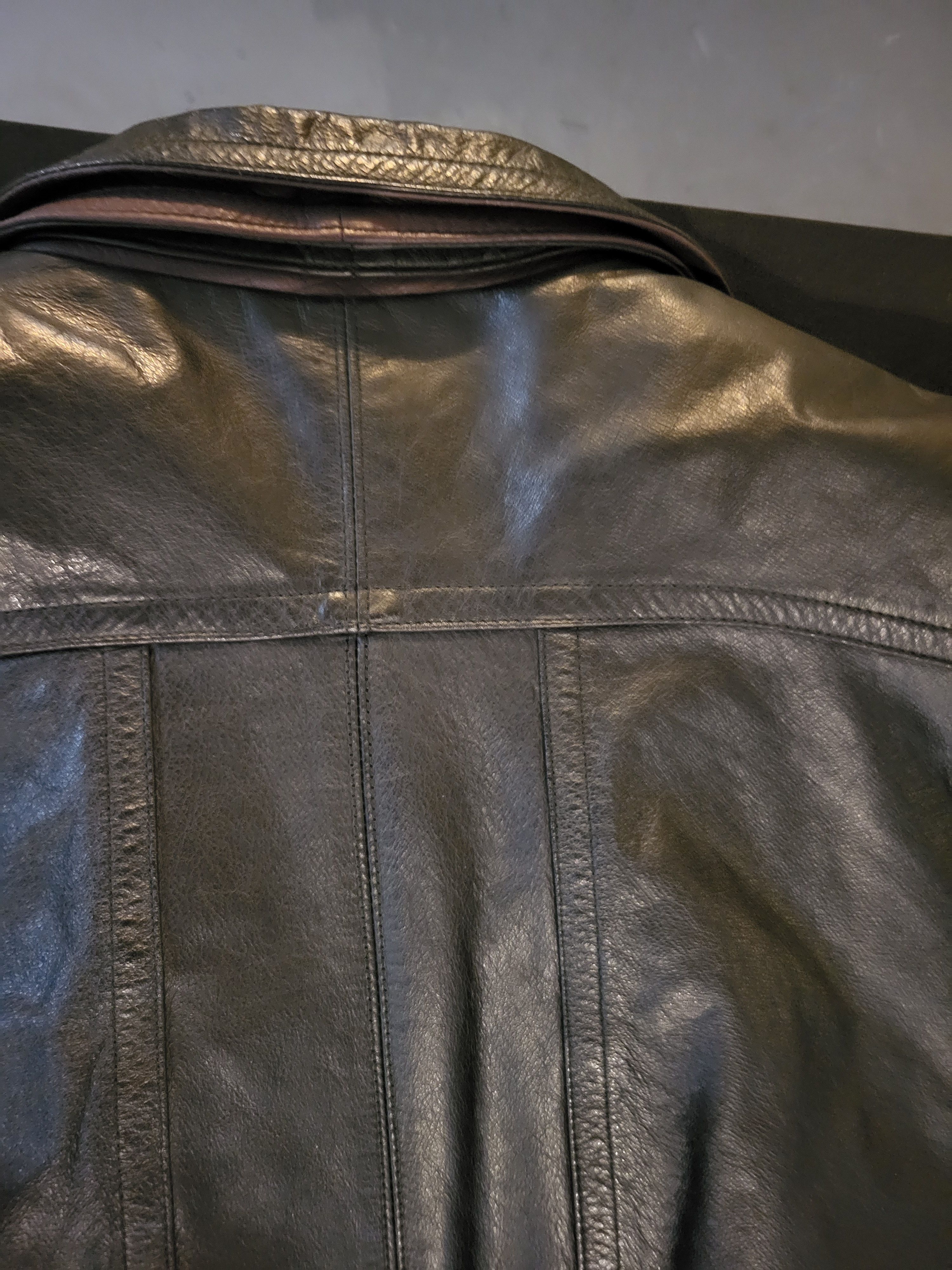 Other Vintage, Tip Top Tailor, Black Leather Jacket Size US M / EU 48-50 / 2 - 8 Thumbnail
