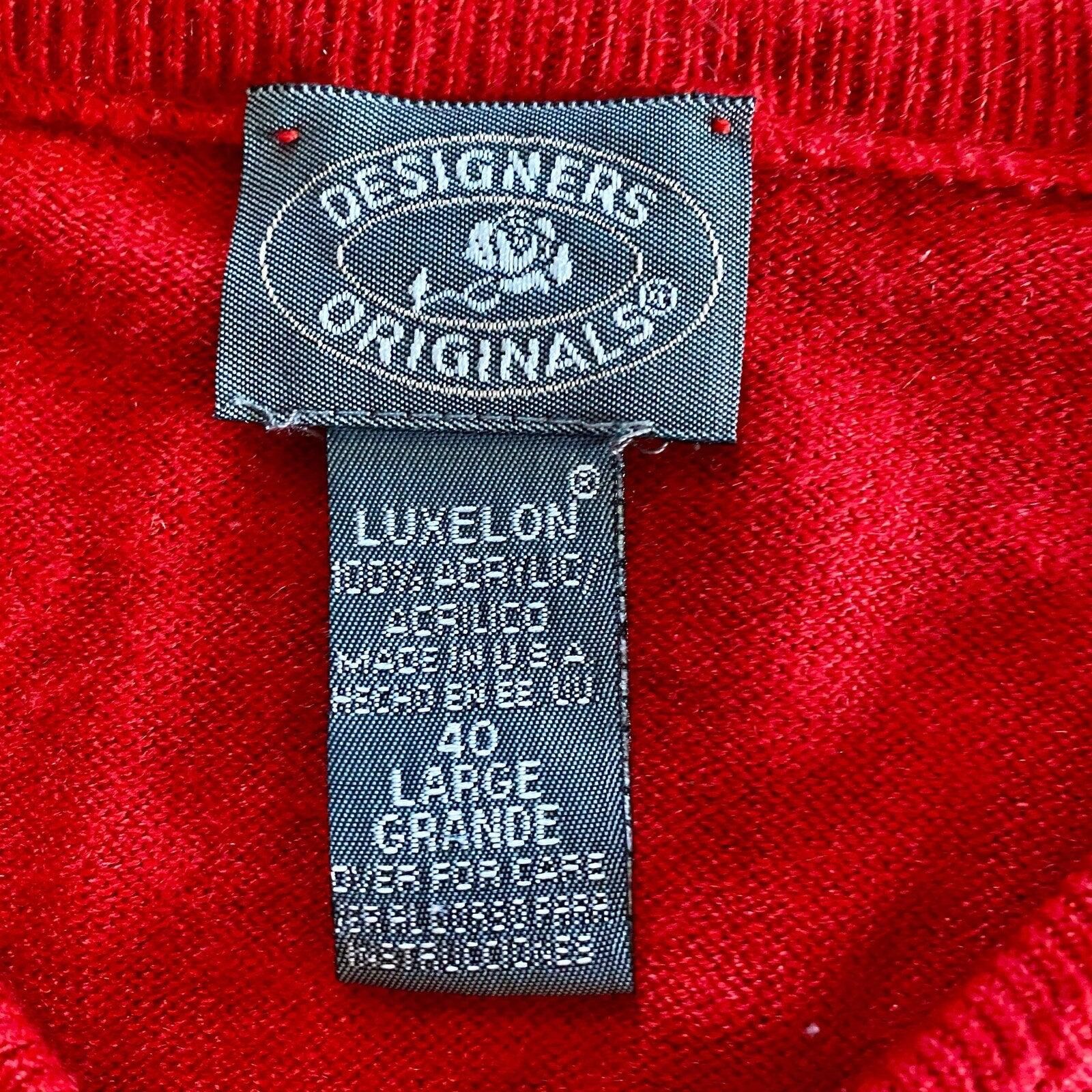 Other Designers Originals Vintage Red Short Sweater Womens Large Size L / US 10 / IT 46 - 8 Thumbnail