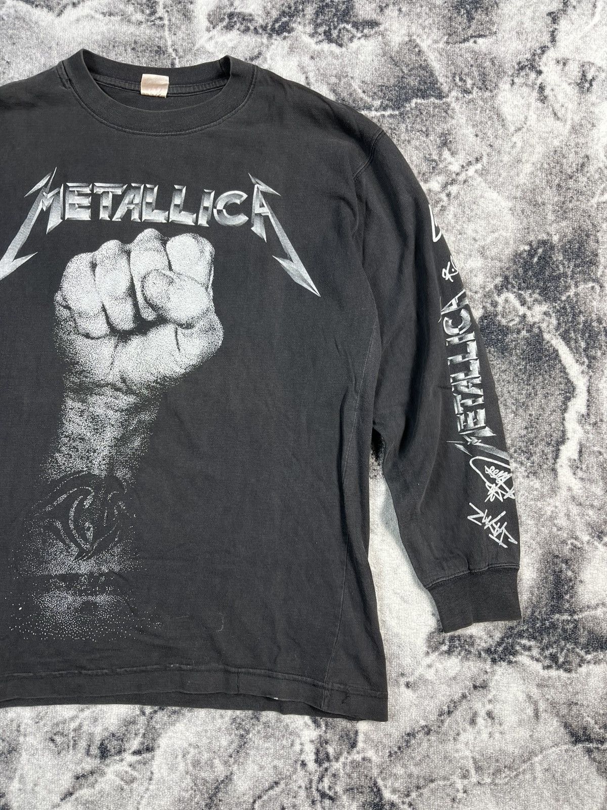 Metallica Vintage Metallica Long Sleeve All Over Print Band Tee Size US L / EU 52-54 / 3 - 3 Thumbnail