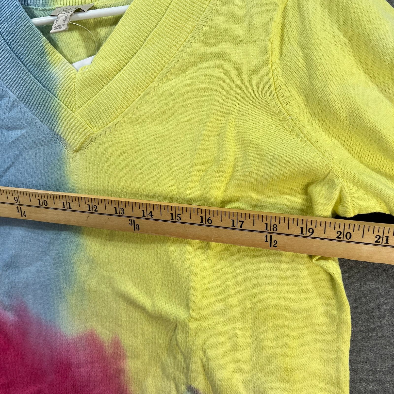 Other LOGO by Lori Goldstein Double V-Neck Tie Dye Sweater Size S / US 4 / IT 40 - 9 Thumbnail