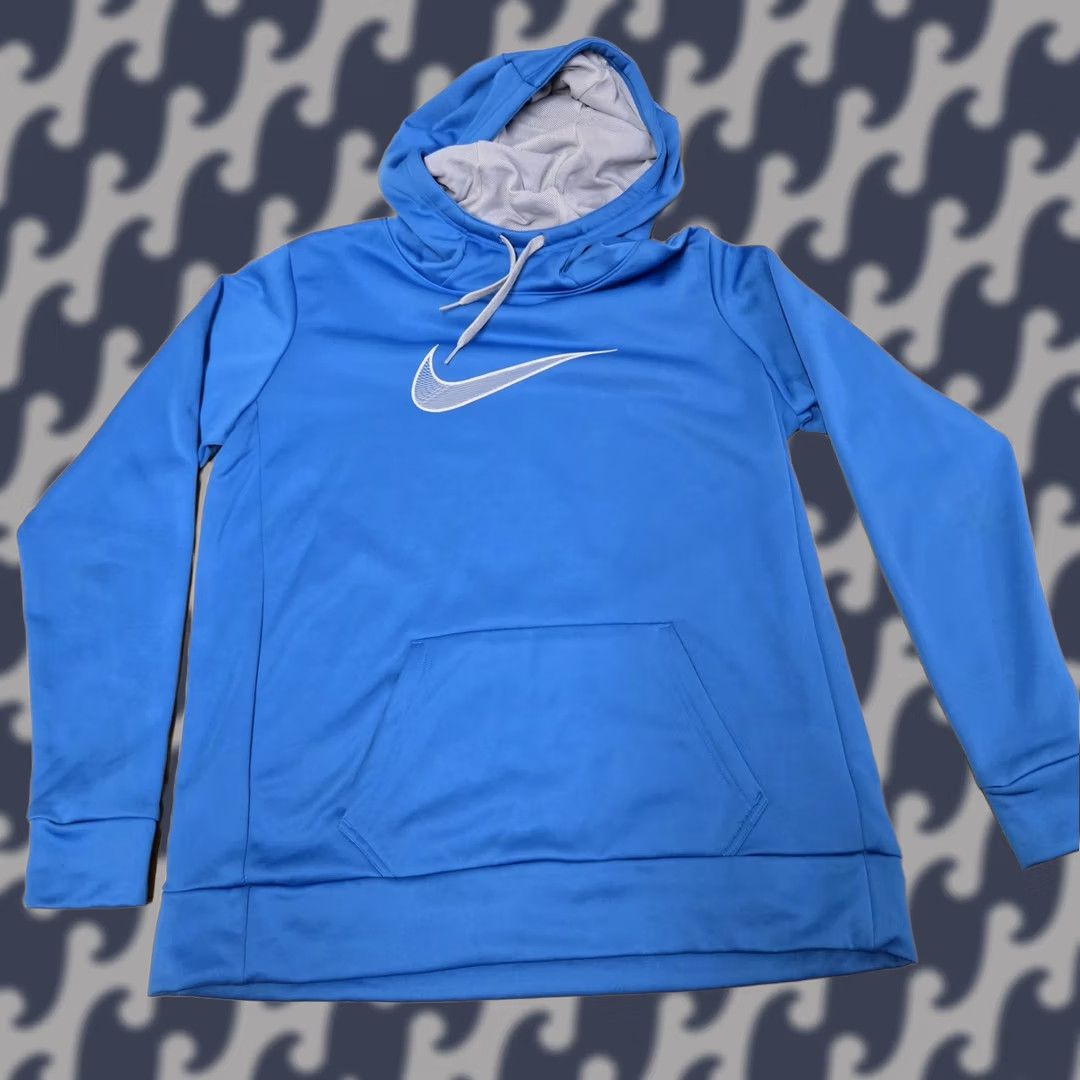 Nike Nike Dri-FIT Hoodie Mens Large Blue Pullover Sweatshirt Athletic Swoosh Logo Size US L / EU 52-54 / 3 - 1 Thumbnail